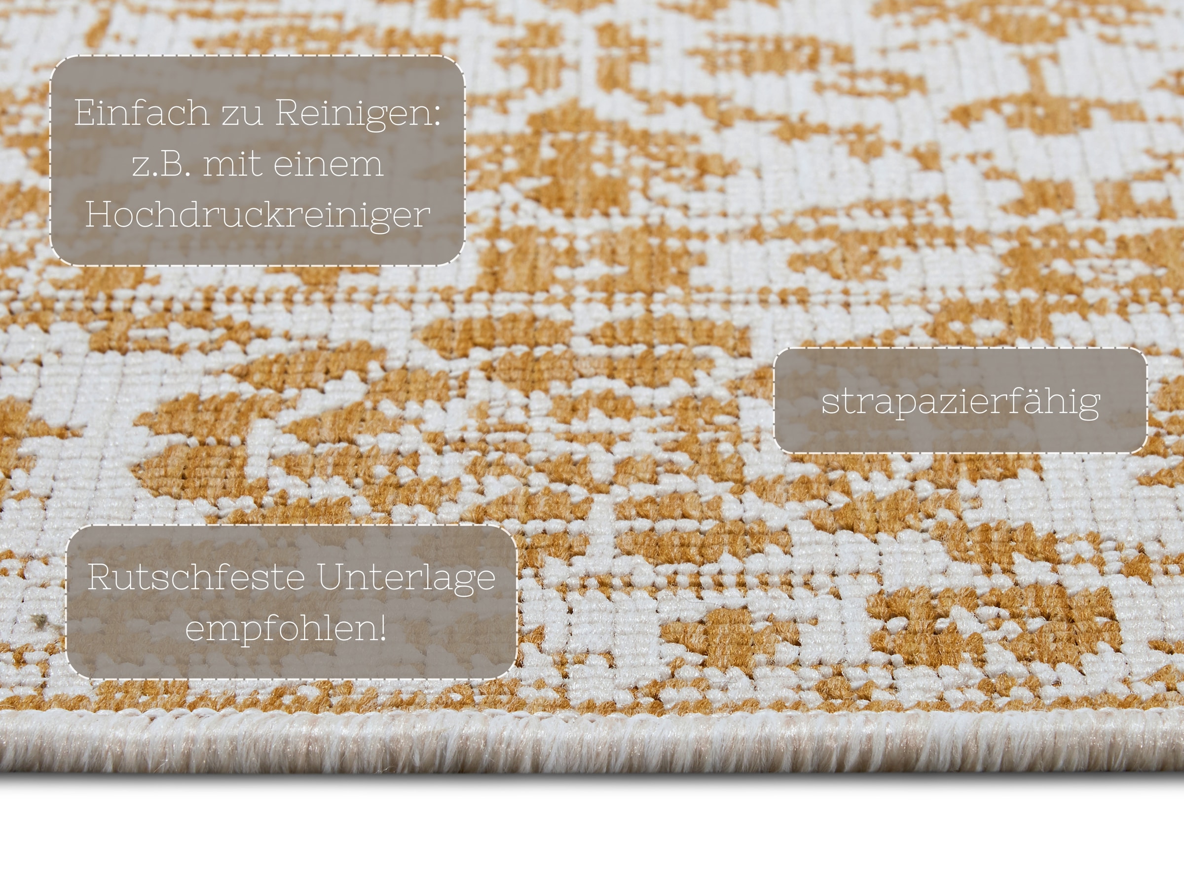 NORTHRUGS Teppich »Curacao«, rechteckig, 5 mm Höhe, In-& Outdoor, Läufer, Wetterfest, Balkon, Wohnzimmer, Wasserfest