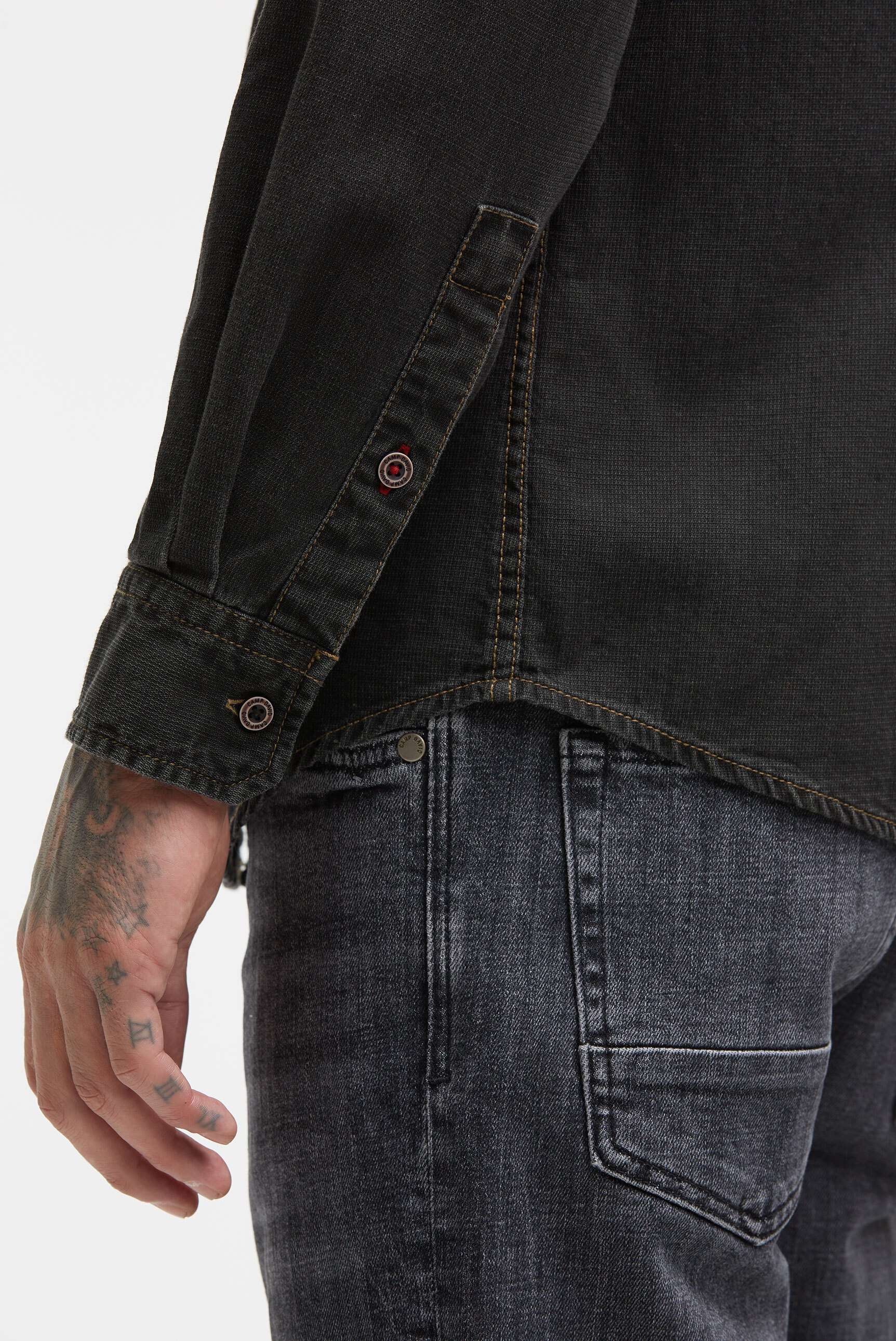 CAMP DAVID Langarmhemd mit Brusttaschen