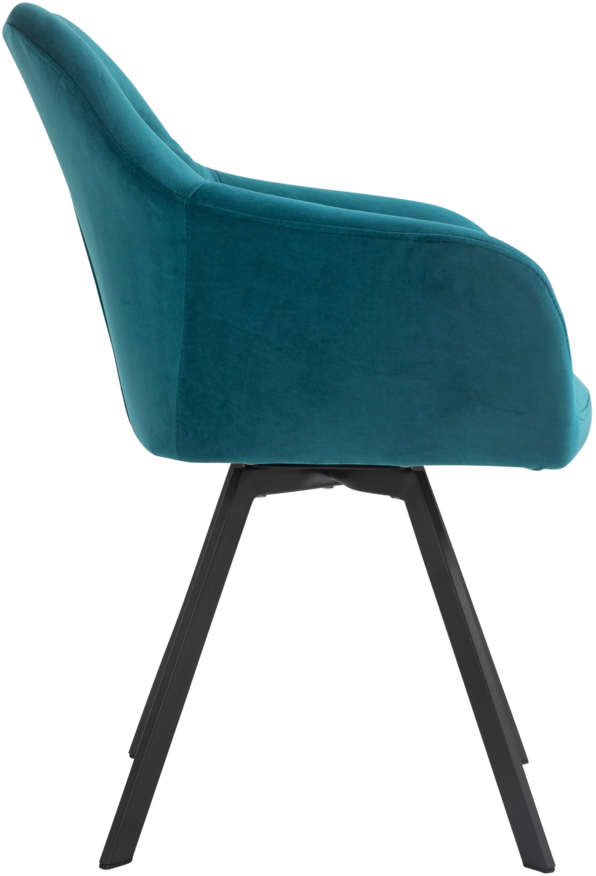 SalesFever Essgruppe, (Set, 5 tlg.), Stühle mit 360° Drehplatte, Tischplatte mit echter Baumkante