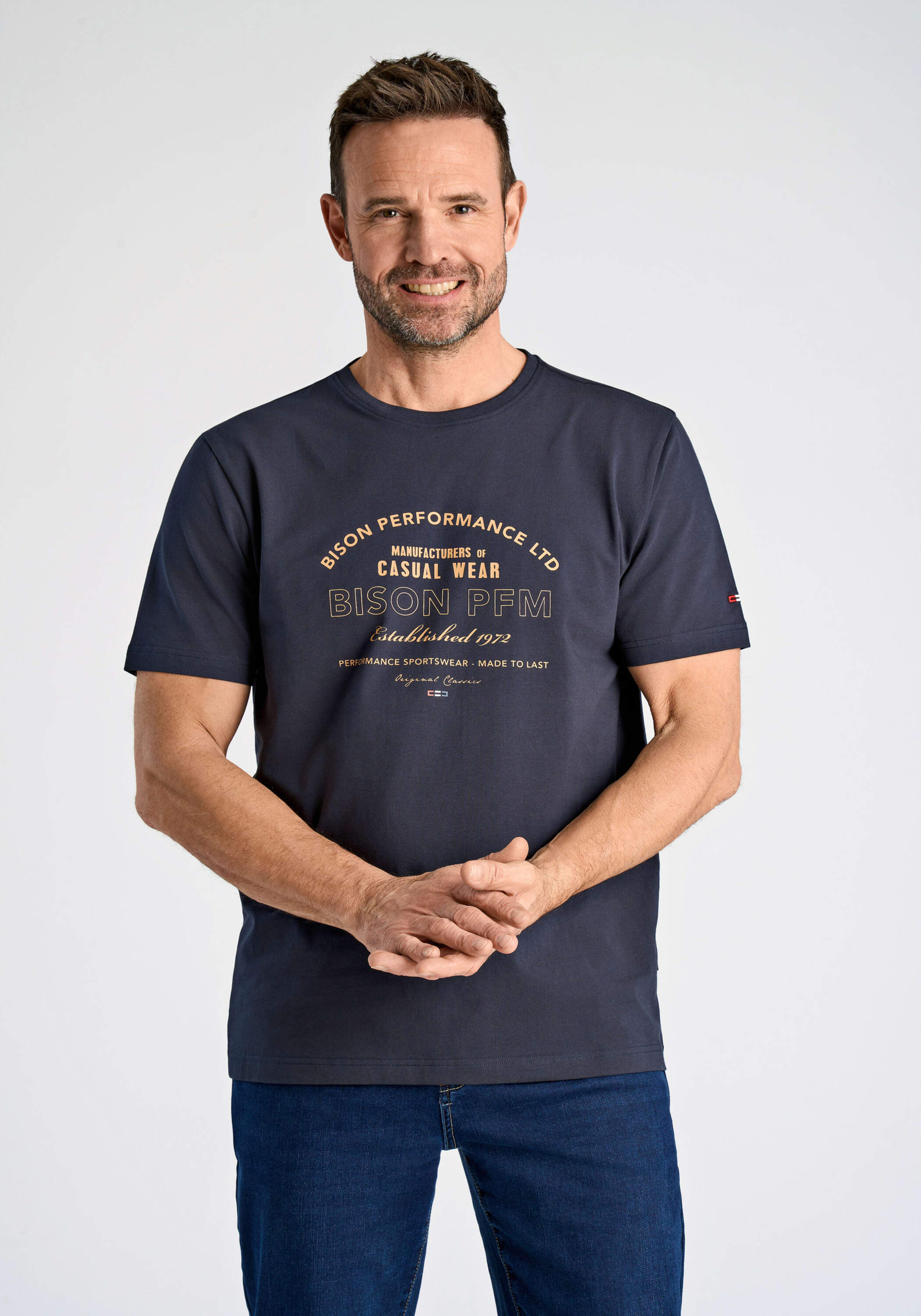 BISON "T-Shirt (Kurzarm) Comfort Fit"