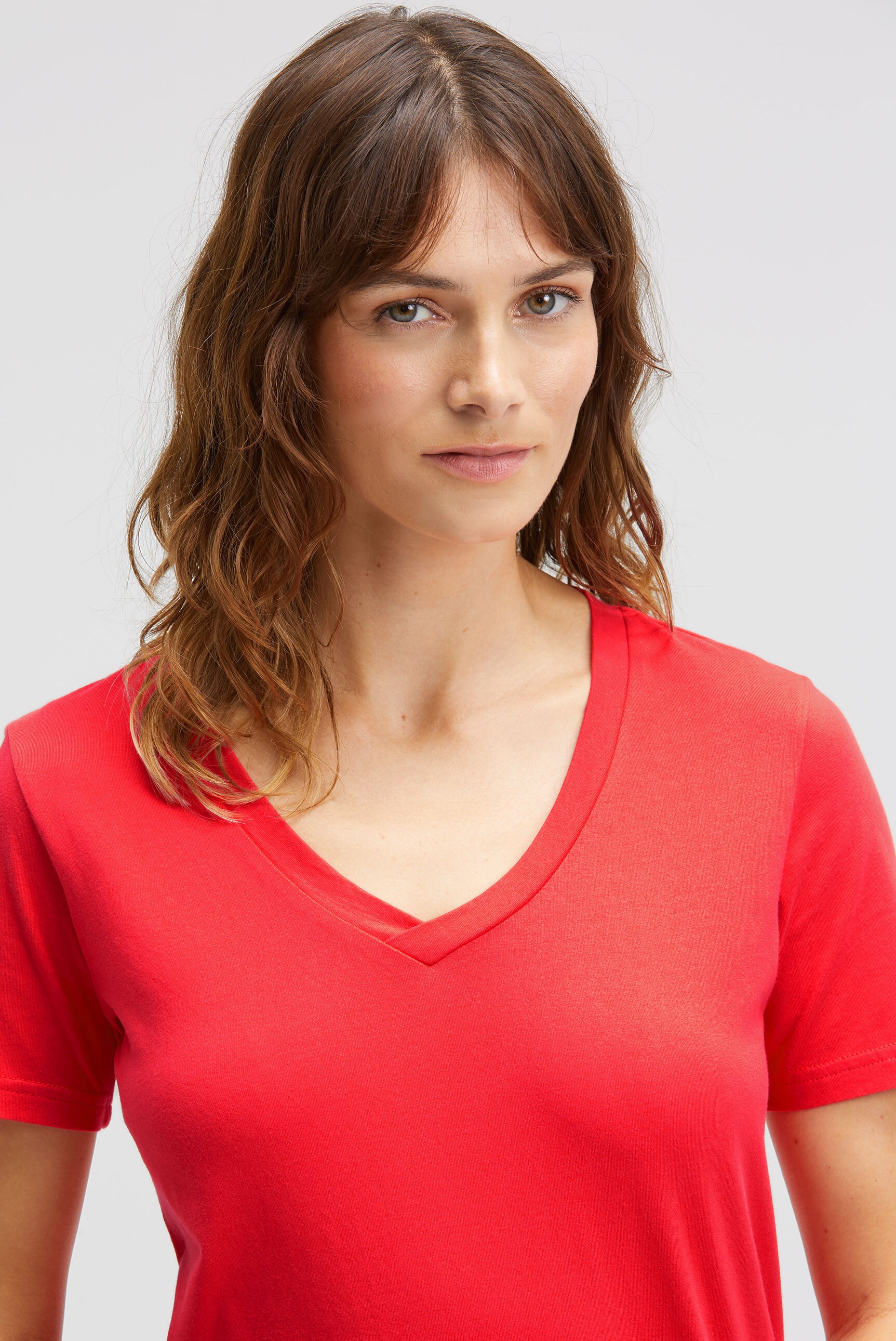 SENSES.THE LABEL V-Shirt, aus Baumwolle