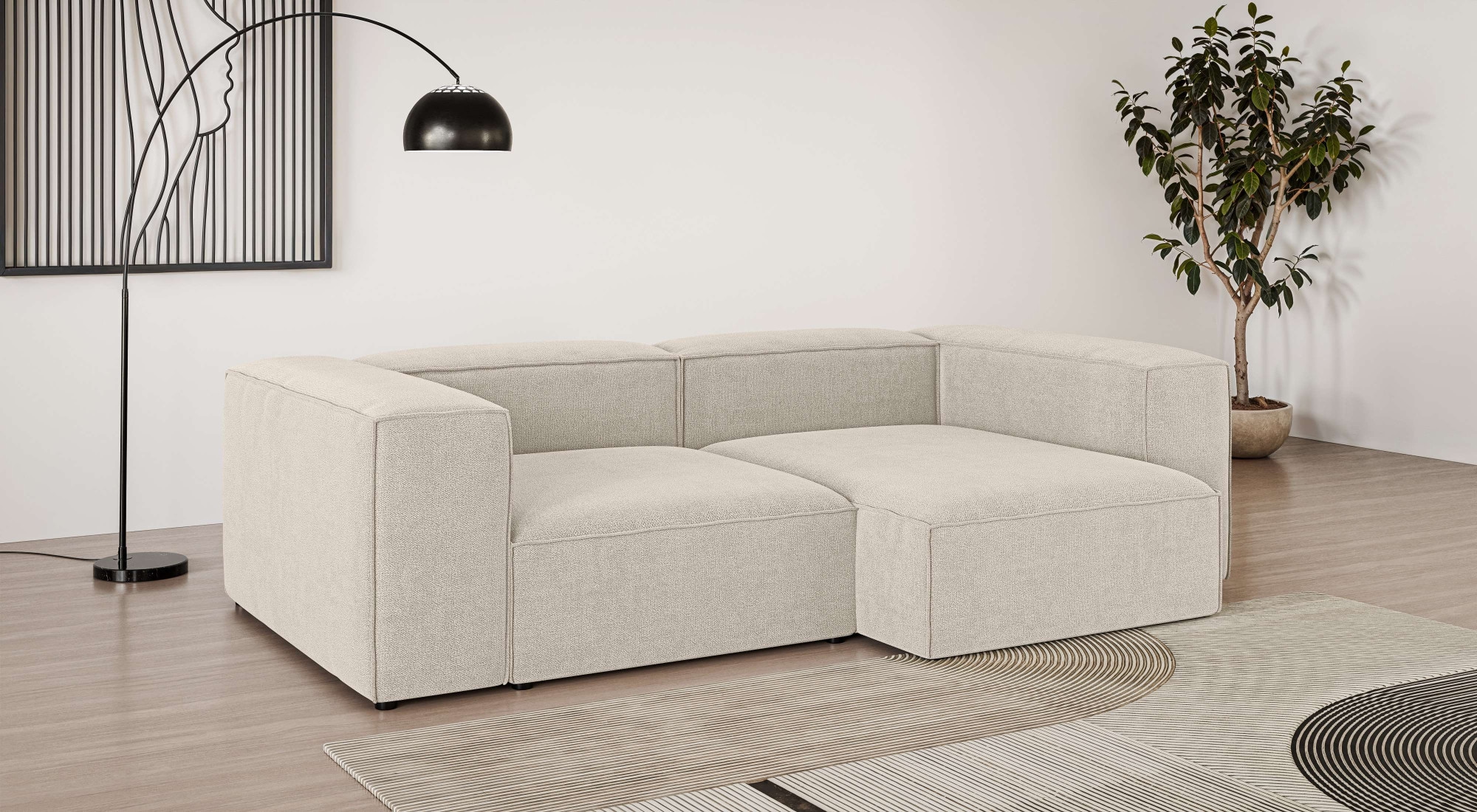 OTTO home Ecksofa "XL HAILY L-Form, Modularsofa extra tief, Sitztiefe 100/130 cm" als Modul oder separat verwendbar, für individuelle Zusammenstellung