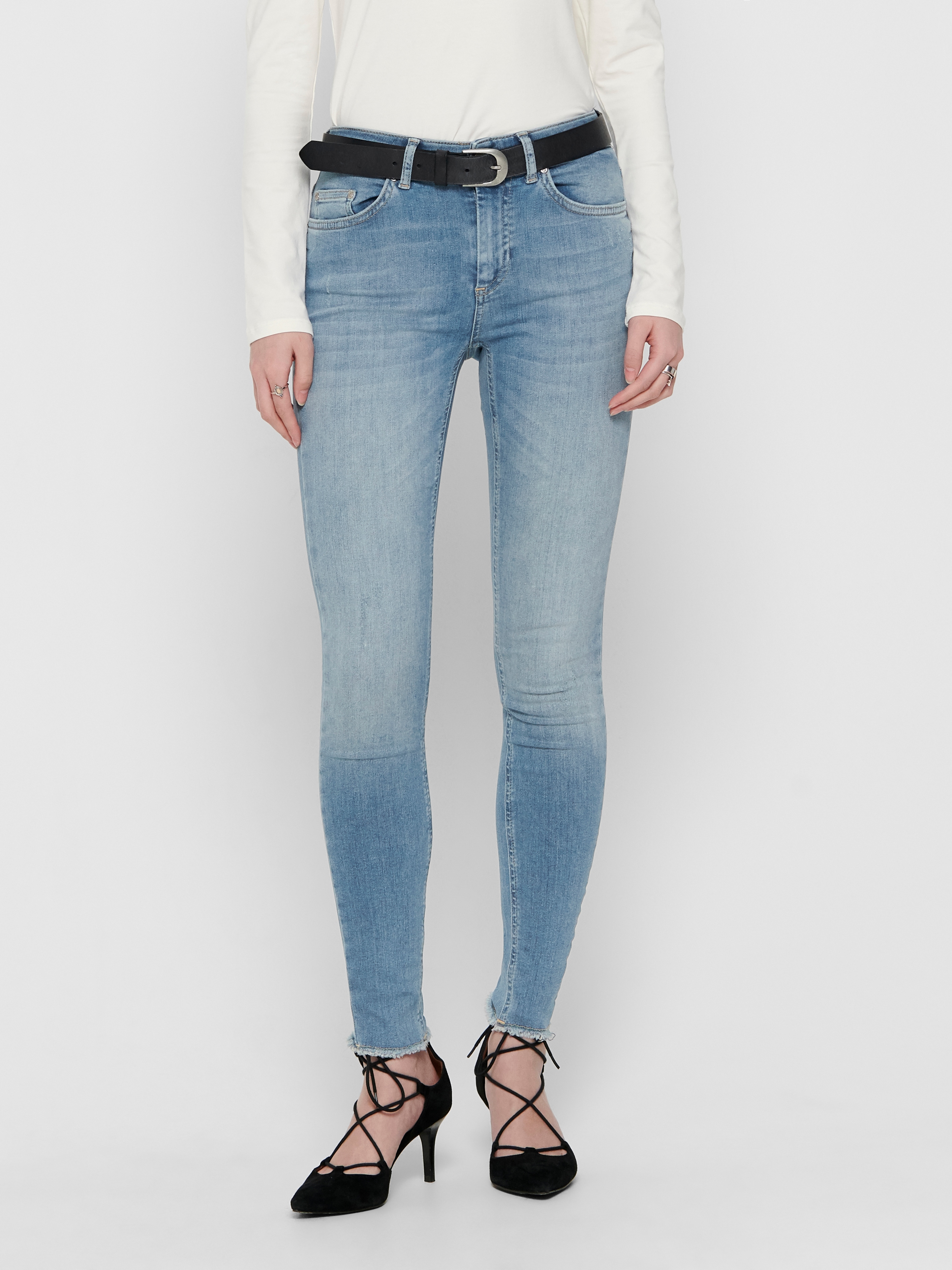 ONLY Ankle-Jeans "ONLBLUSH MID SK AK RAW REA1467"
