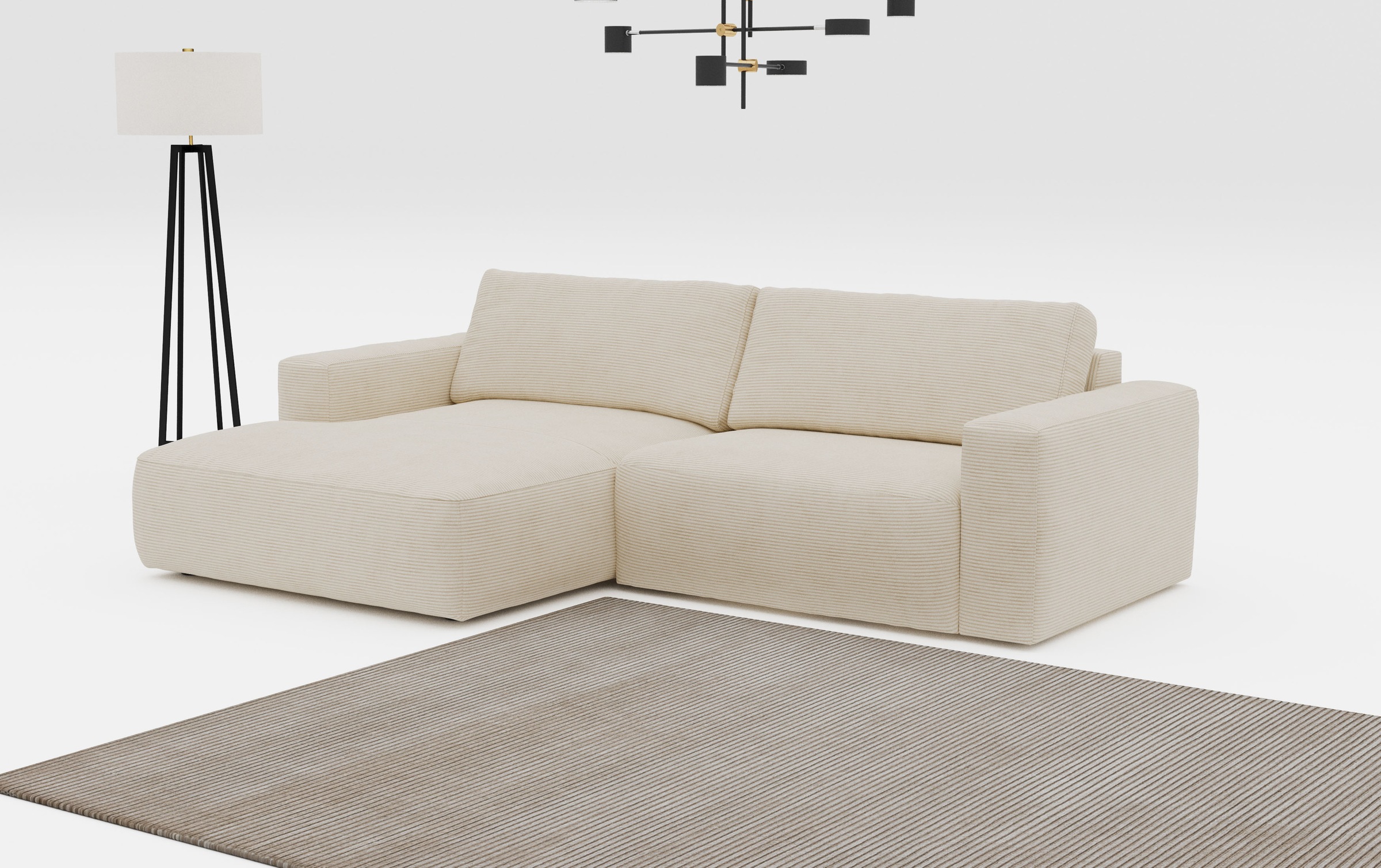 COTTA Ecksofa "Lasso L-Form", mit breiter Recamiere im trendigen Cord oder günstig online kaufen