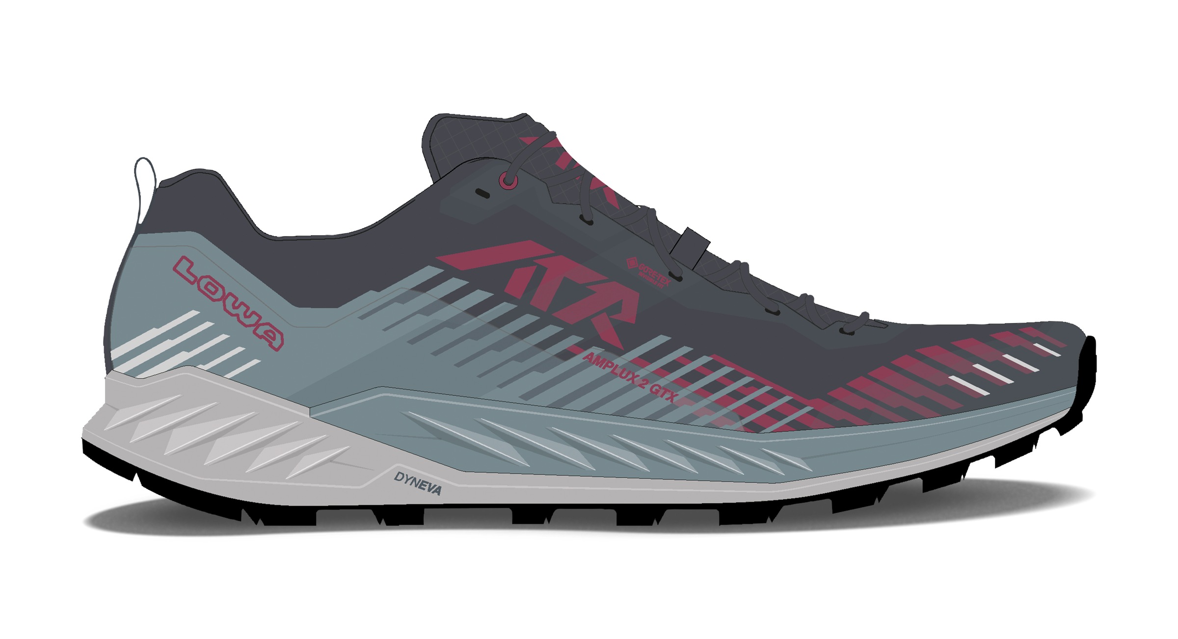 Lowa Trailrunningschuh "AMPLUX 2 GORE-TEX WS" wasserdicht, winddicht,atmungsaktiv dank GORE-TEX Membrane