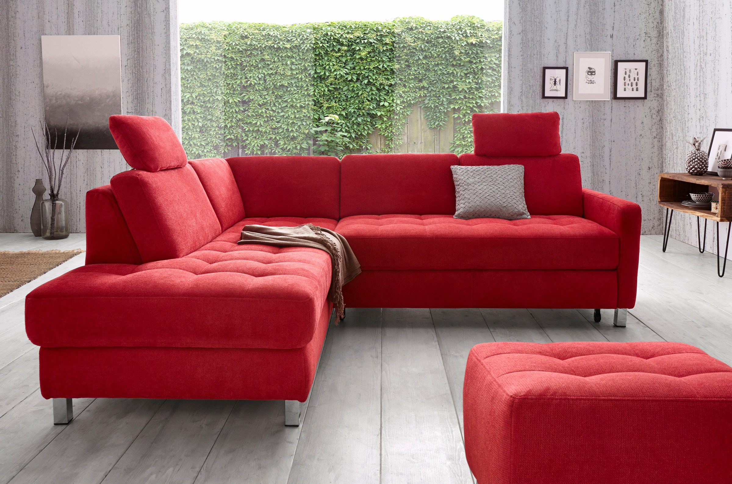 sit&more Ecksofa »Pablo L-Form«, wahlweise mit Bettfunktion