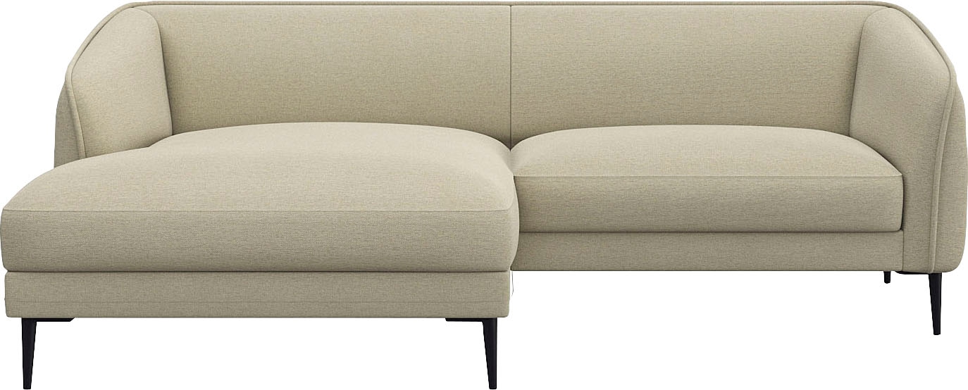FLEXLUX Ecksofa "Belle Designsofa, bequem durch Kaltschaum im Sitz" Skandinavisches Design, In hochwertiger Verarbeitung, B/T 218/149 cm