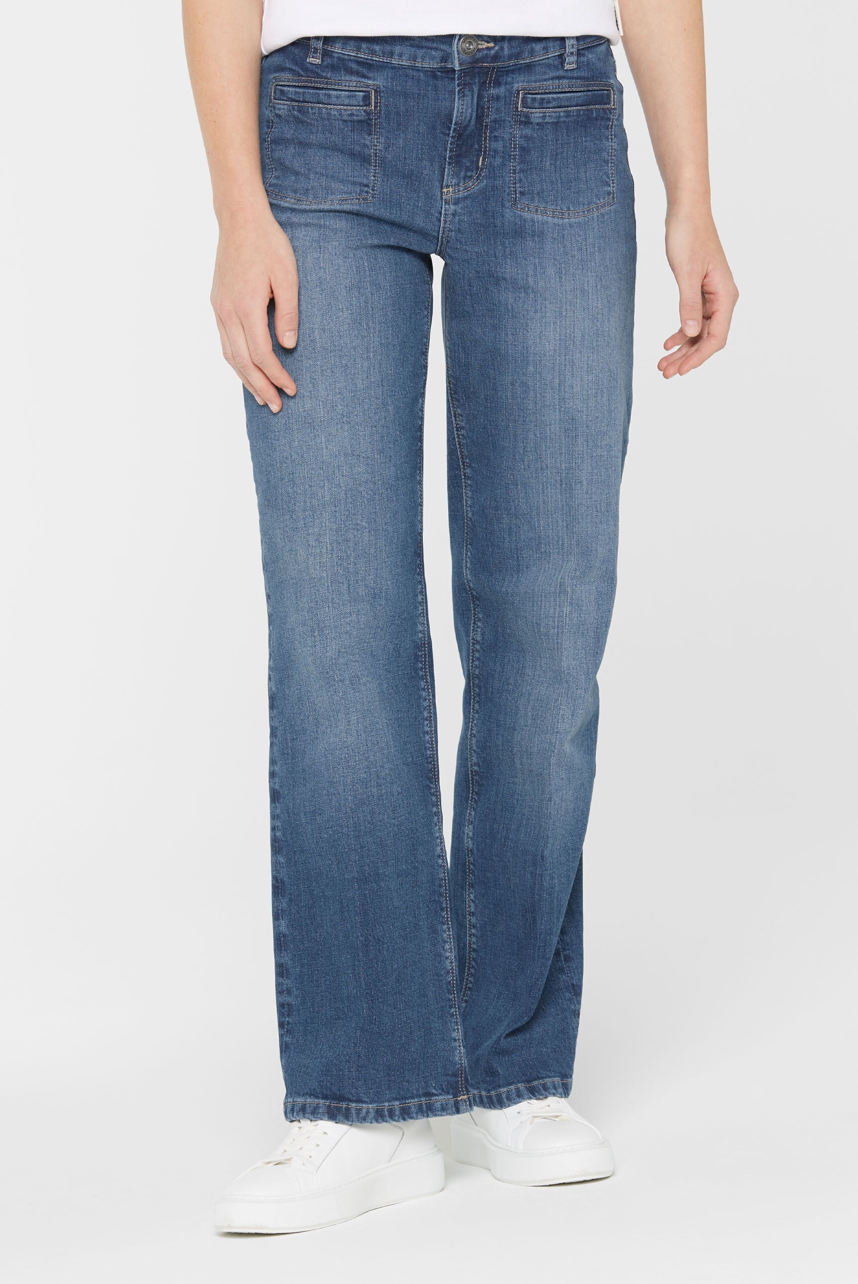 SENSES.THE LABEL Regular-fit-Jeans, mit ausgestelltem Bein