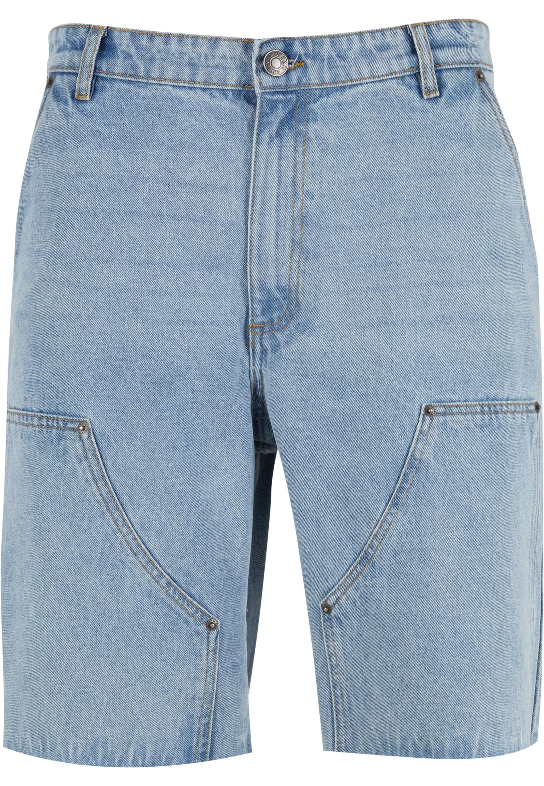 URBAN CLASSICS Shorts "Urban Classics Open Edge Two Knee Denim Shorts" günstig online kaufen