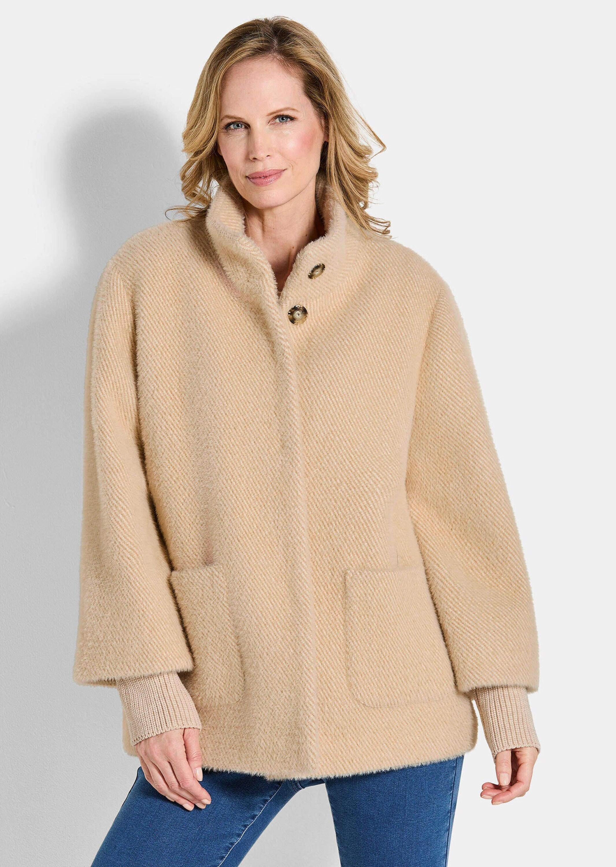 GOLDNER Kurzjacke »Modische Jacke mit Strickbündchen«