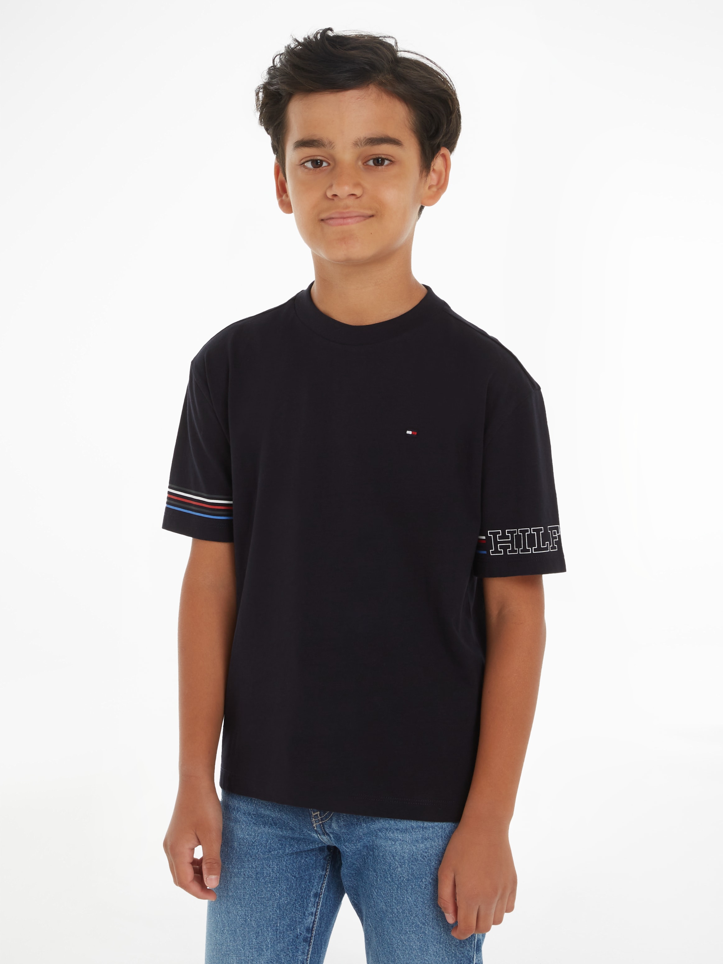 Tommy Hilfiger T-Shirt »STRIPE CHEST HILFIGER«, Kinder bis 16 Jahre