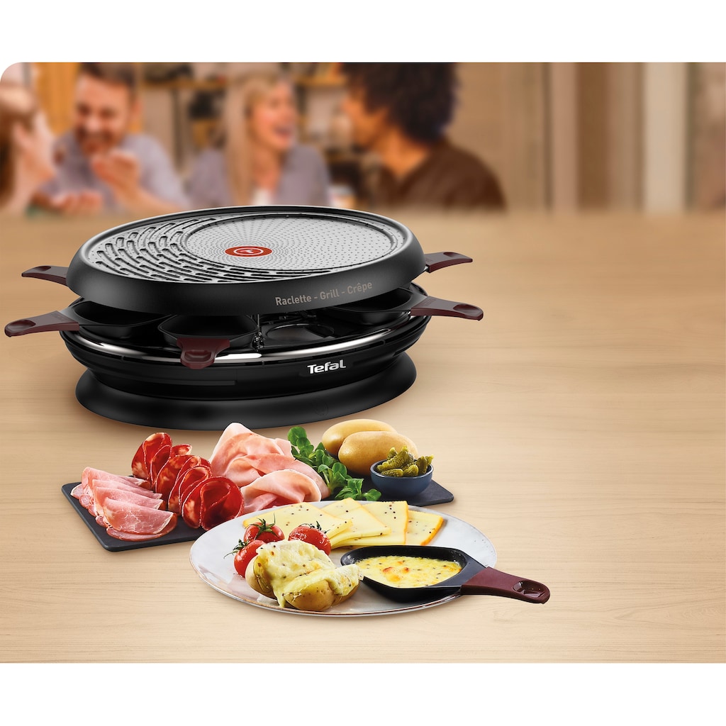 Tefal Raclette »RE3200 Store'In Raclette 3in1«, 8 St. Raclettepfännchen, 1050 W