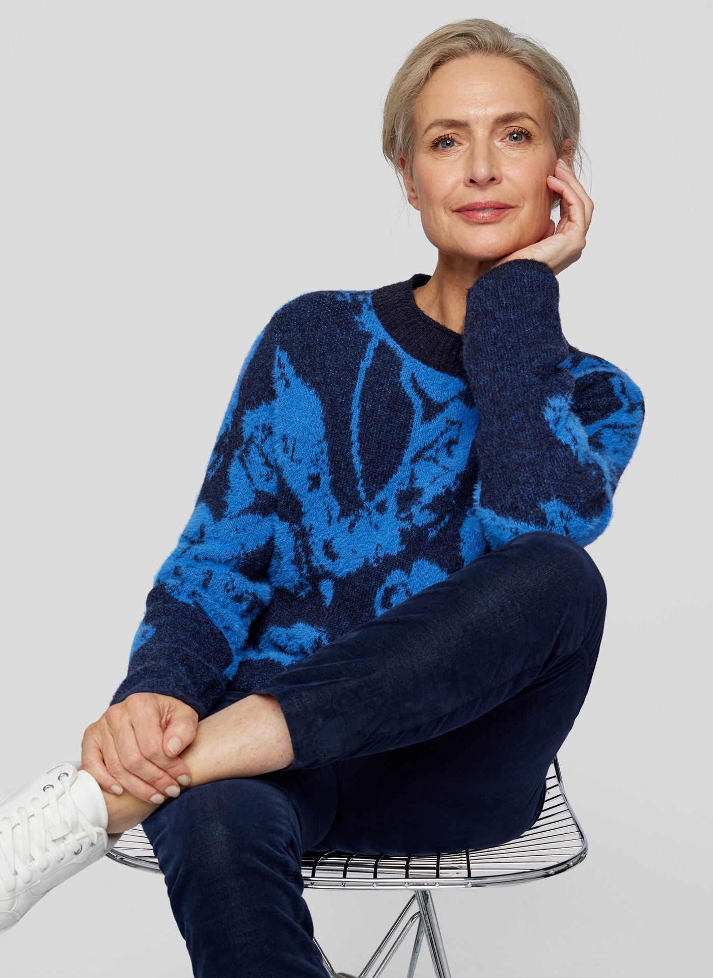 Rabe Strickpullover »RABE Pullover mit floralem Jacquardmuster«