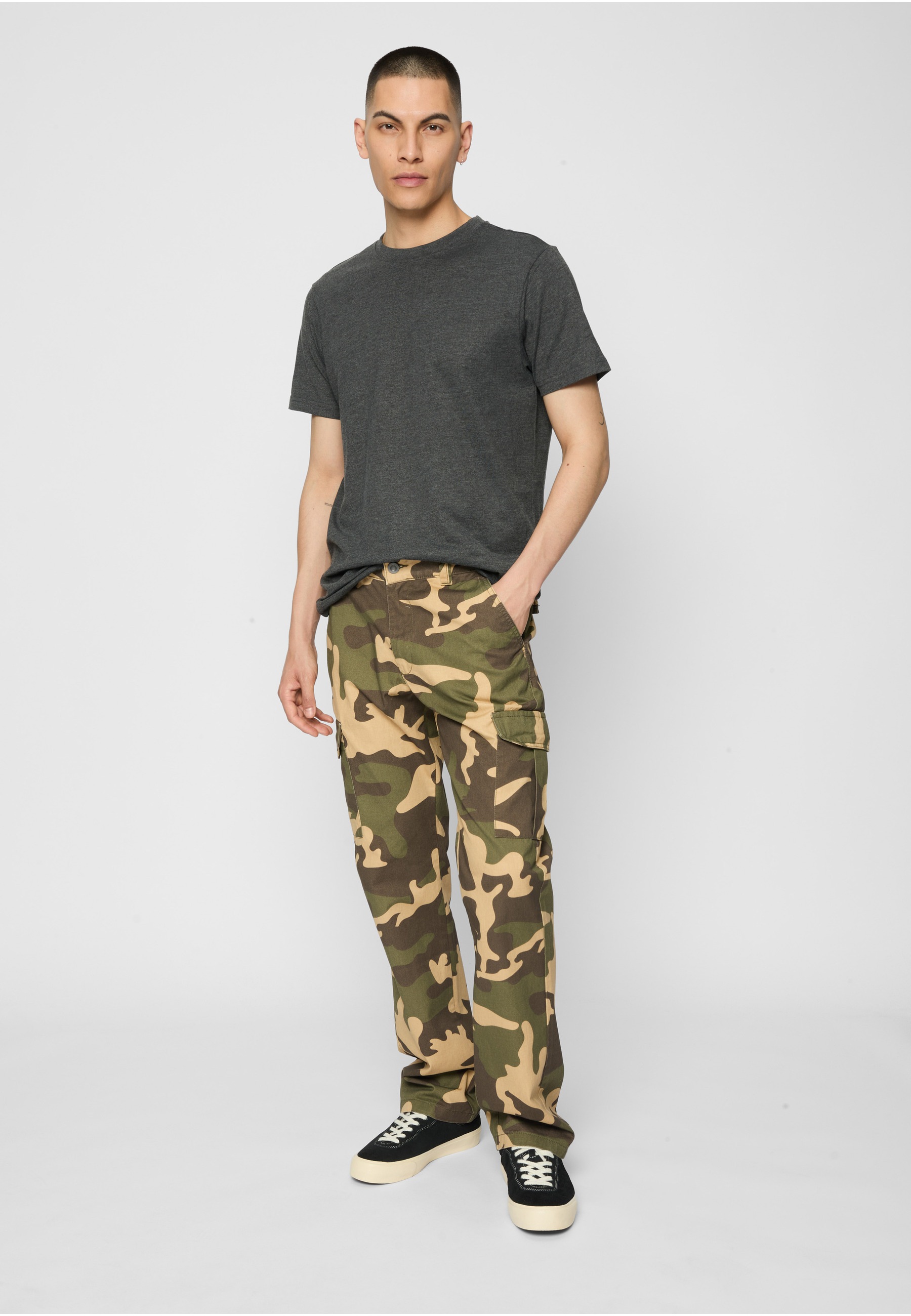 URBAN CLASSICS Cargohose »Urban Classics Herren Straight Leg Camo Cargo Pants«