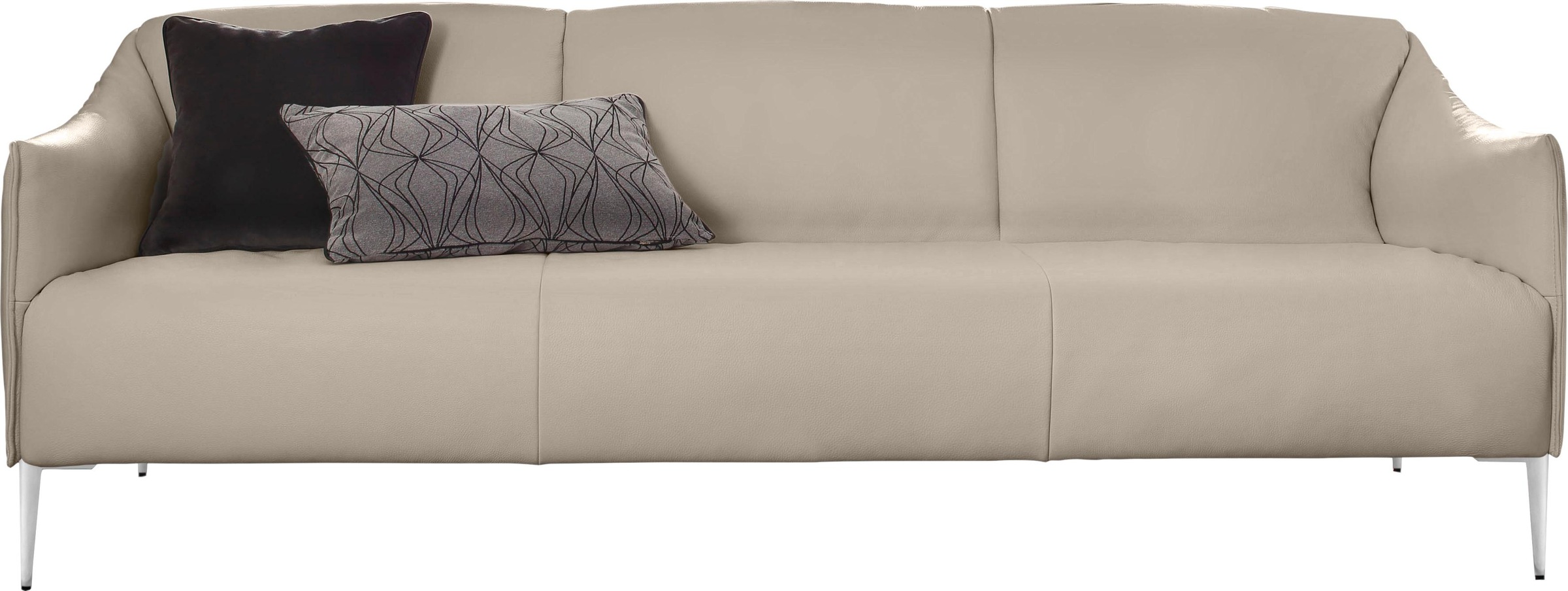 W.SCHILLIG 3-Sitzer »sally« mit Metallfüßen in Chrom glänzend, Breite 224 cm
