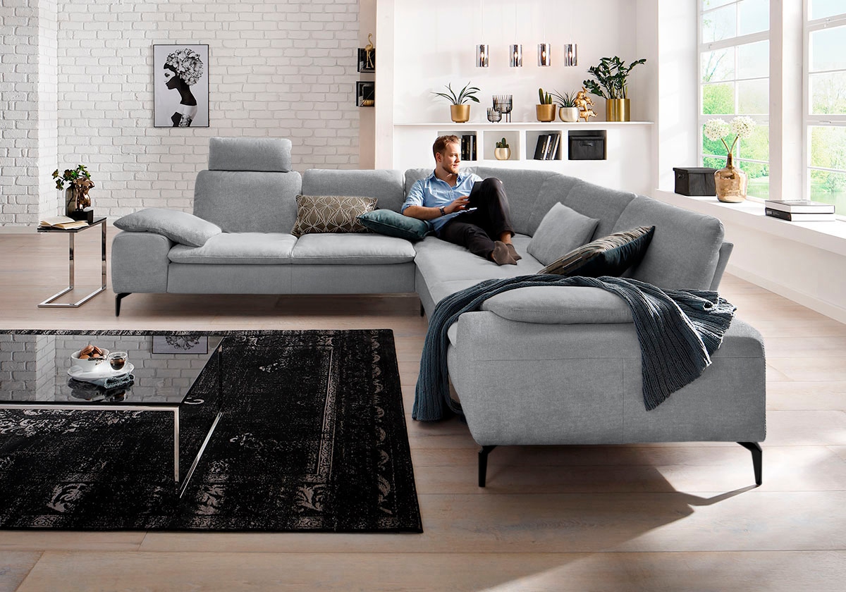 Ecksofa »valentinoo«, (Set), mit Sitztiefenverstellung, Breite 318 cm