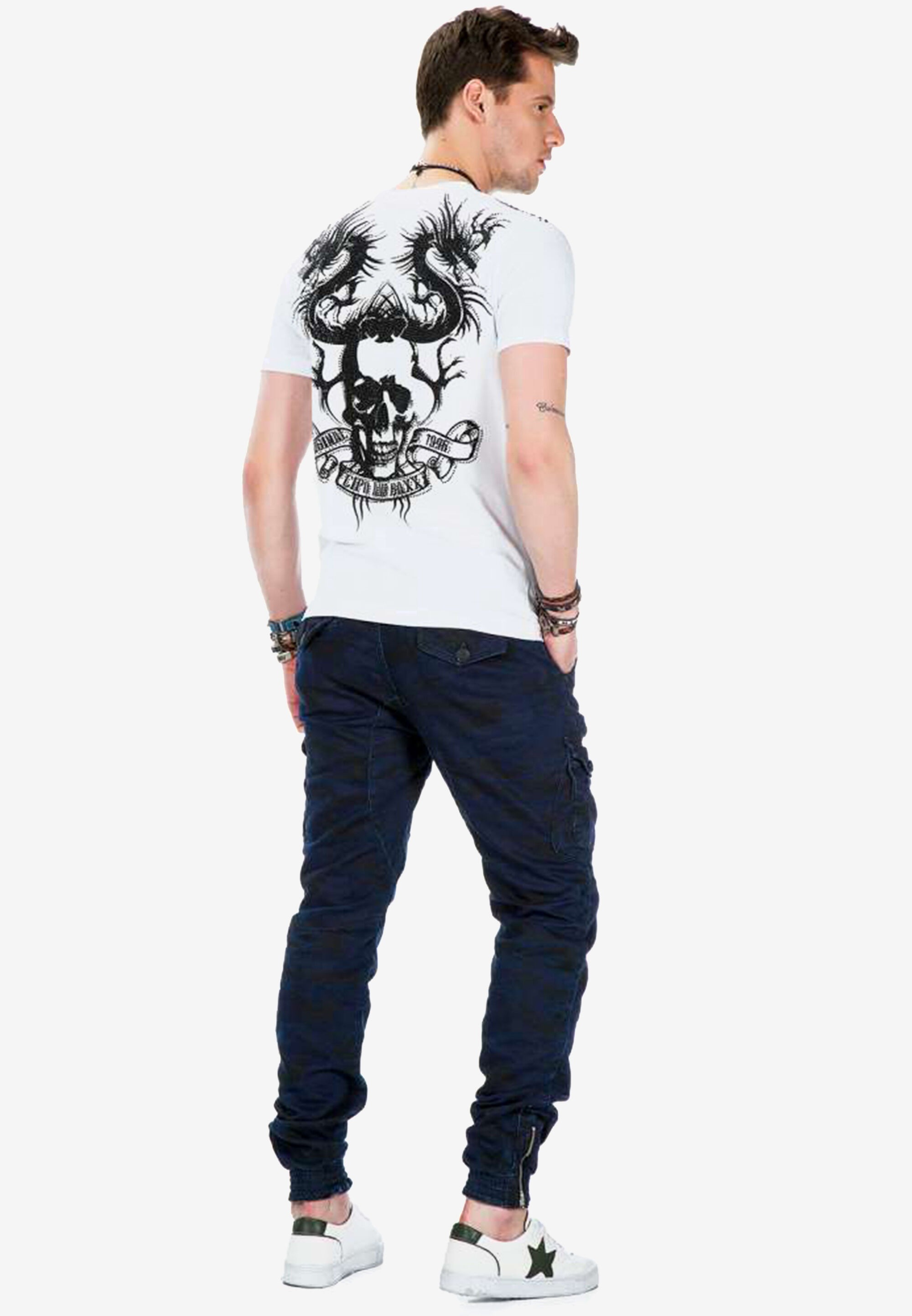 Thumbnail - Cipo & Baxx T-Shirt "T-Shirts", mit Totenkopf-Print, CT-376