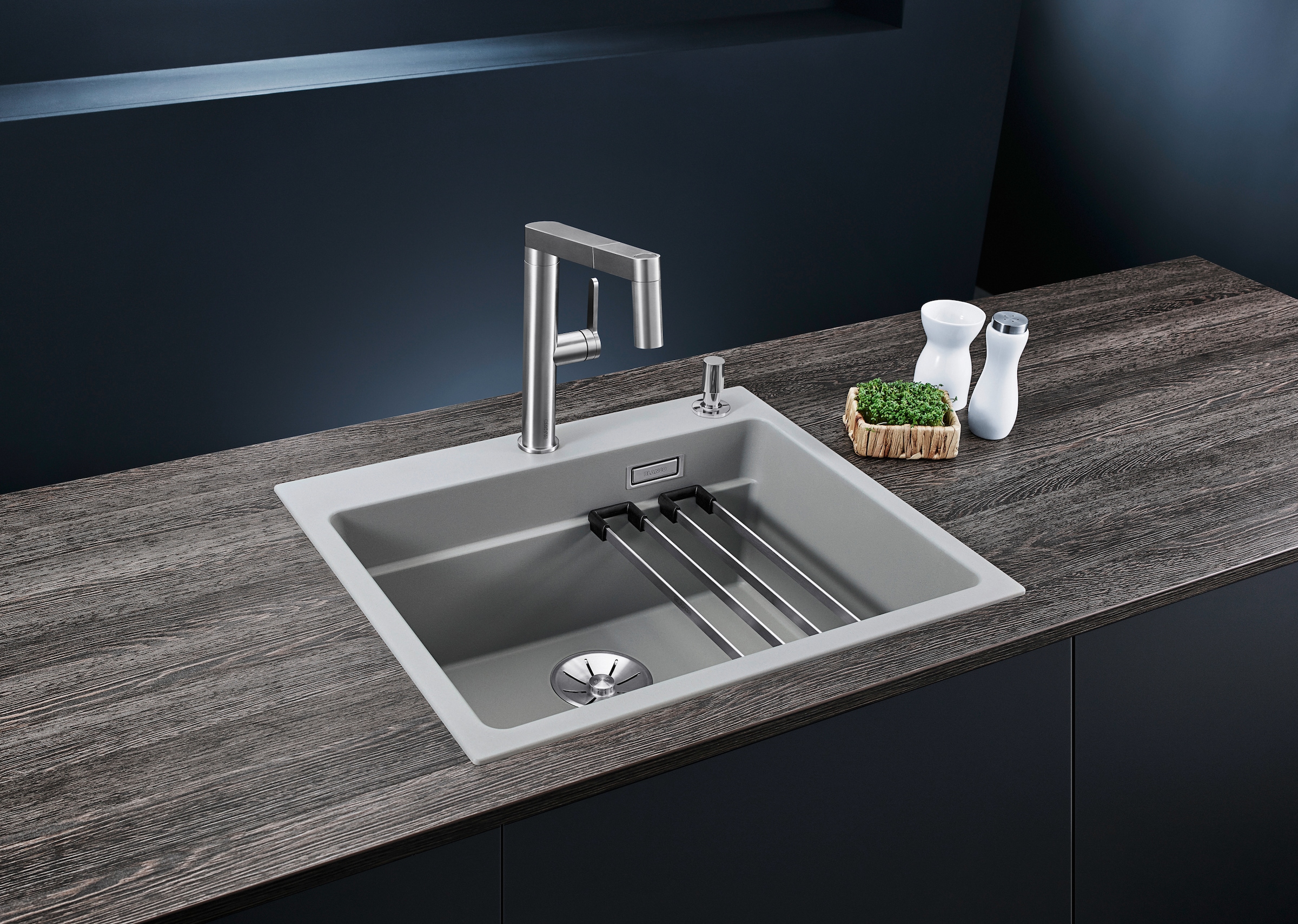 Blanco Granitspüle »ETAGON 6« 1 Stk. tlg. inklusive 2 Gratis ETAGON-Schienen aus Edelstahl