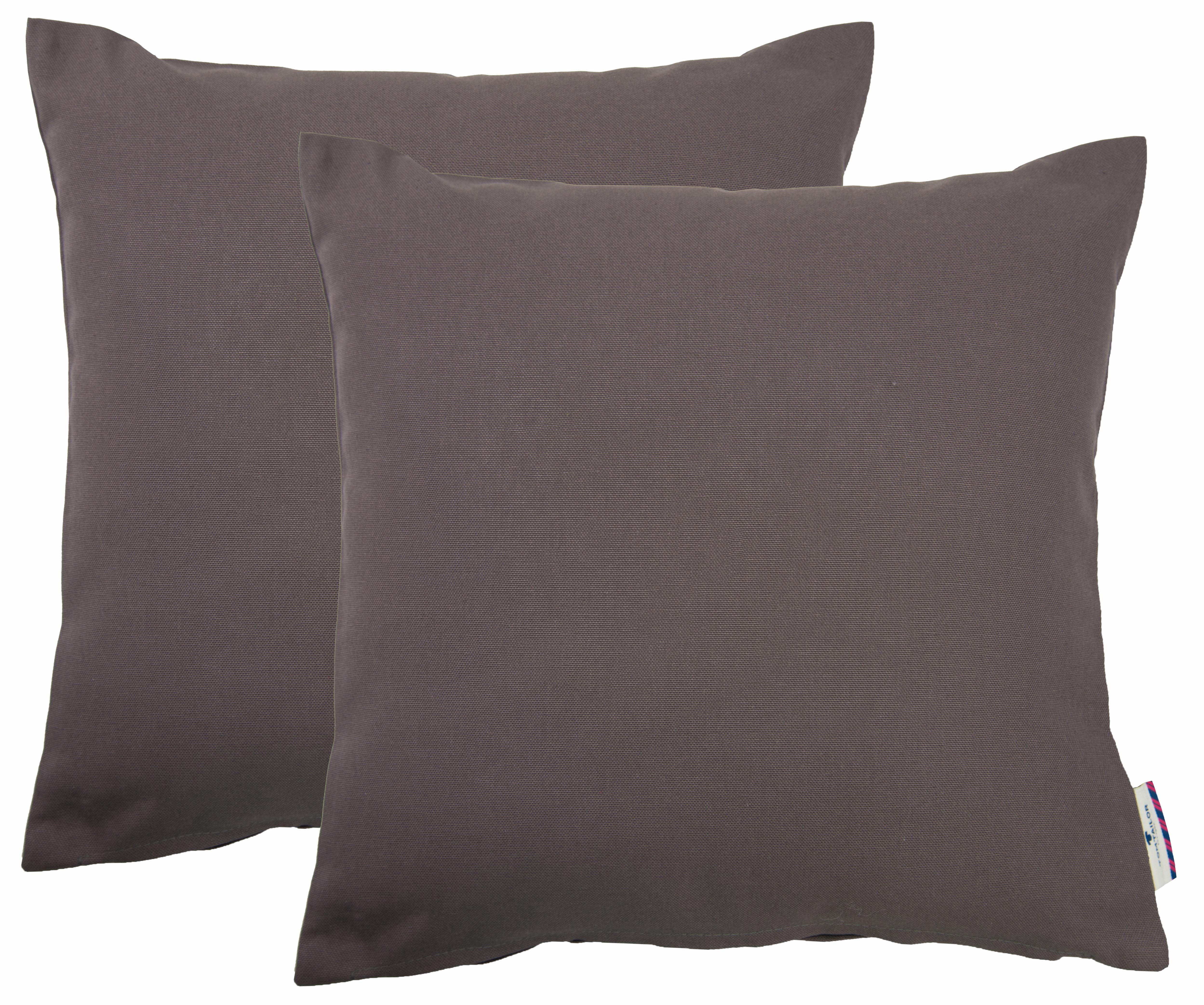 TOM TAILOR HOME "Dove" unifarben, Kissenhüllen ohne Füllung, 2er Pack