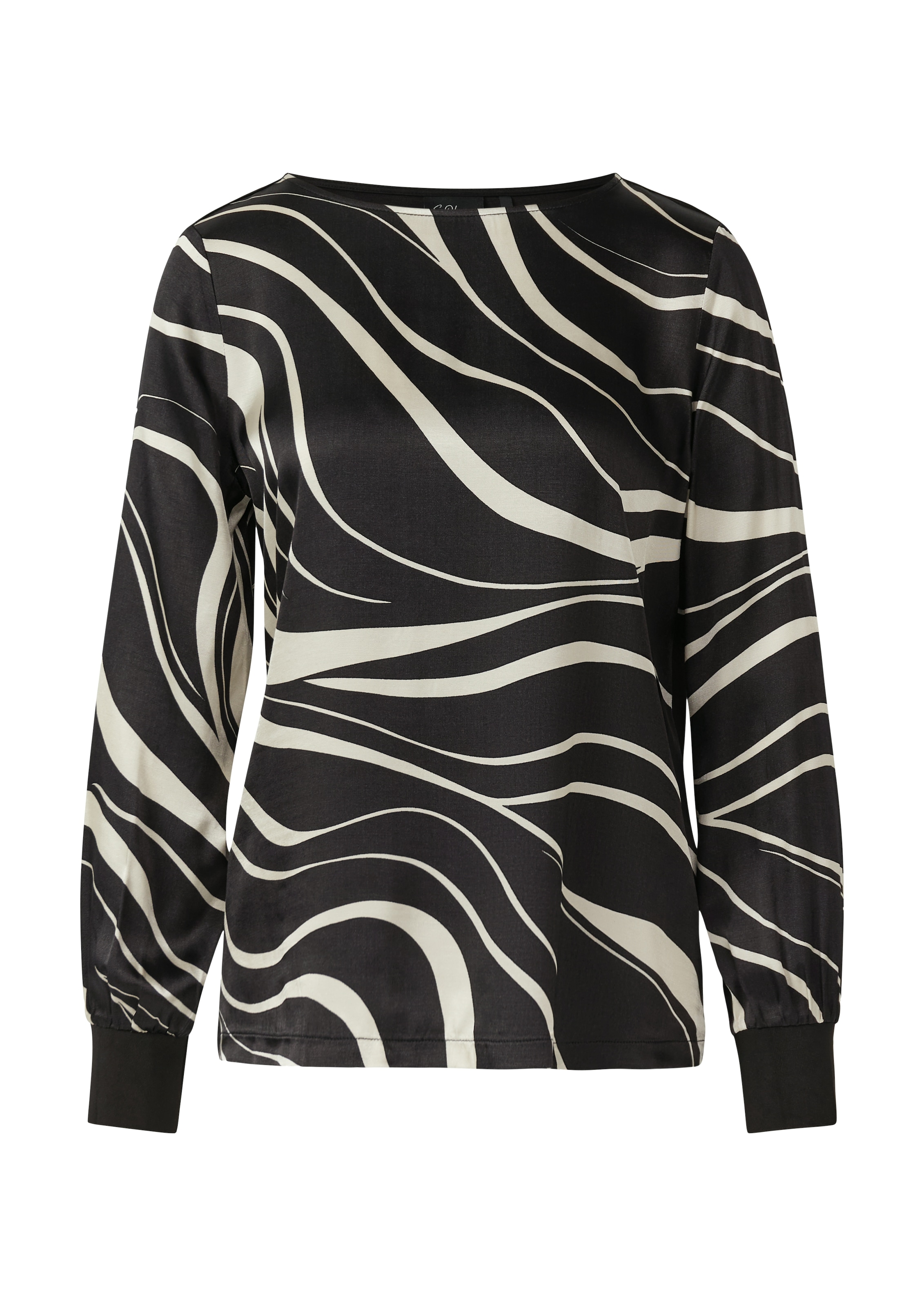 s.Oliver BLACK LABEL Langarmshirt, mit All-Over Print