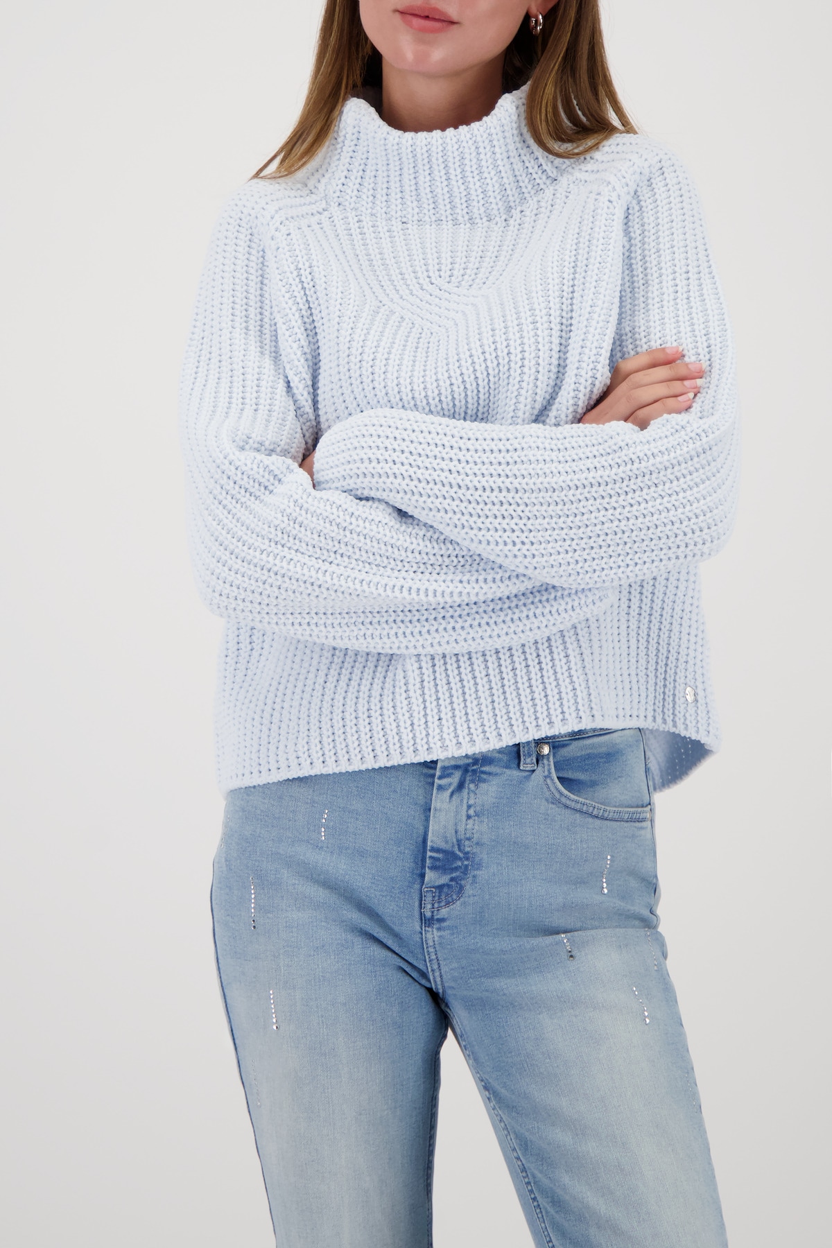 Monari Strickpullover "Pullover Basic Chenille" Regular fit mit Stehkragen günstig online kaufen