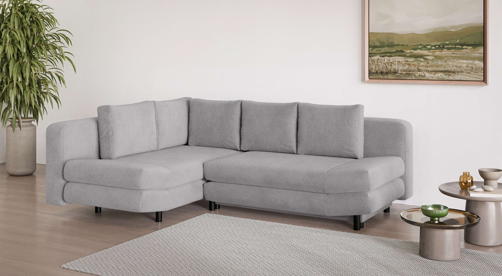 Home affaire Ecksofa "LENNARA Schlafsofa mit Bettkasten, Maße B/T/H: 234/17 günstig online kaufen