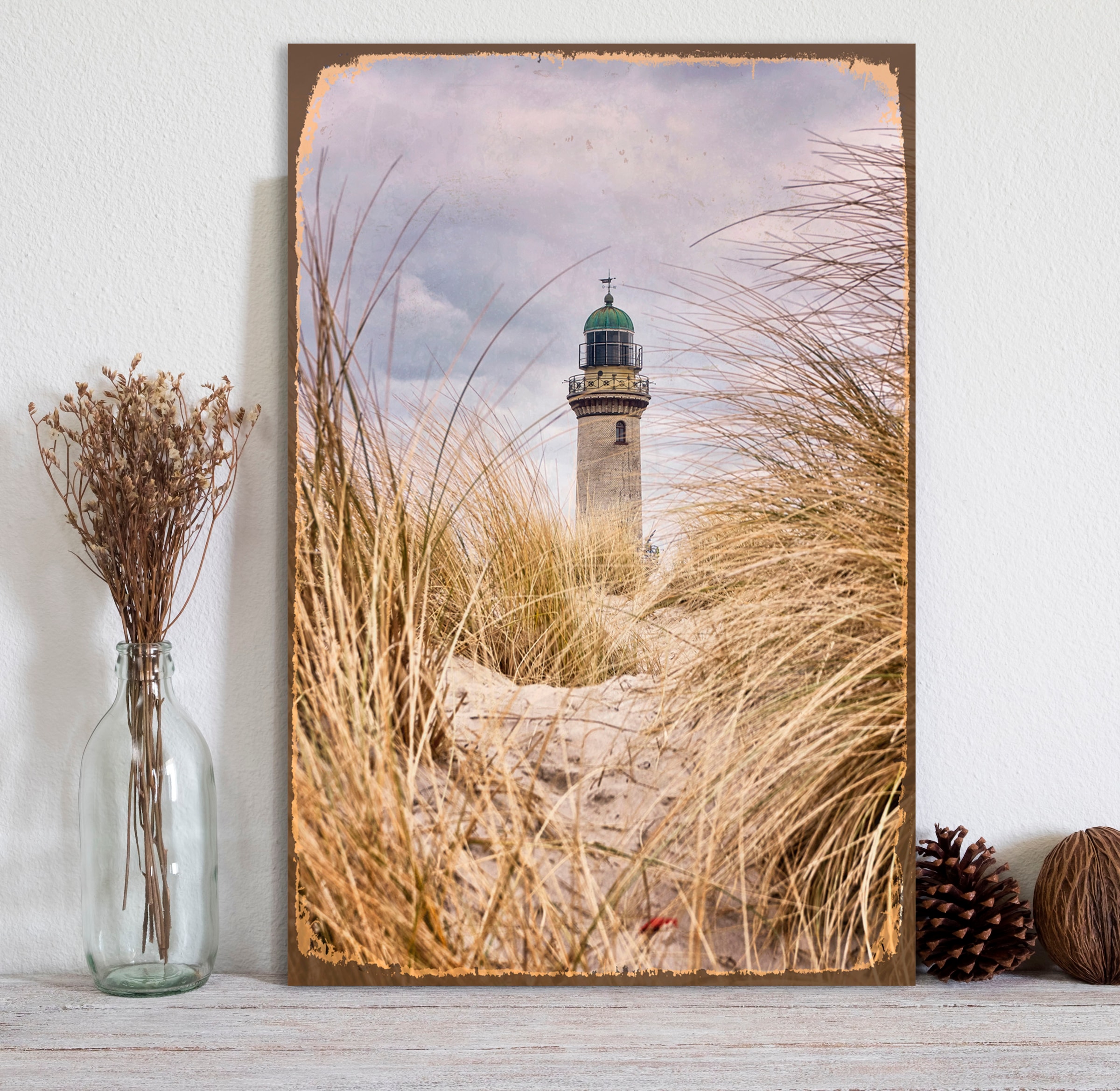 queence Metallbild "Leuchtturm", Leuchtturm, (1 St.), Stahlschilder günstig online kaufen
