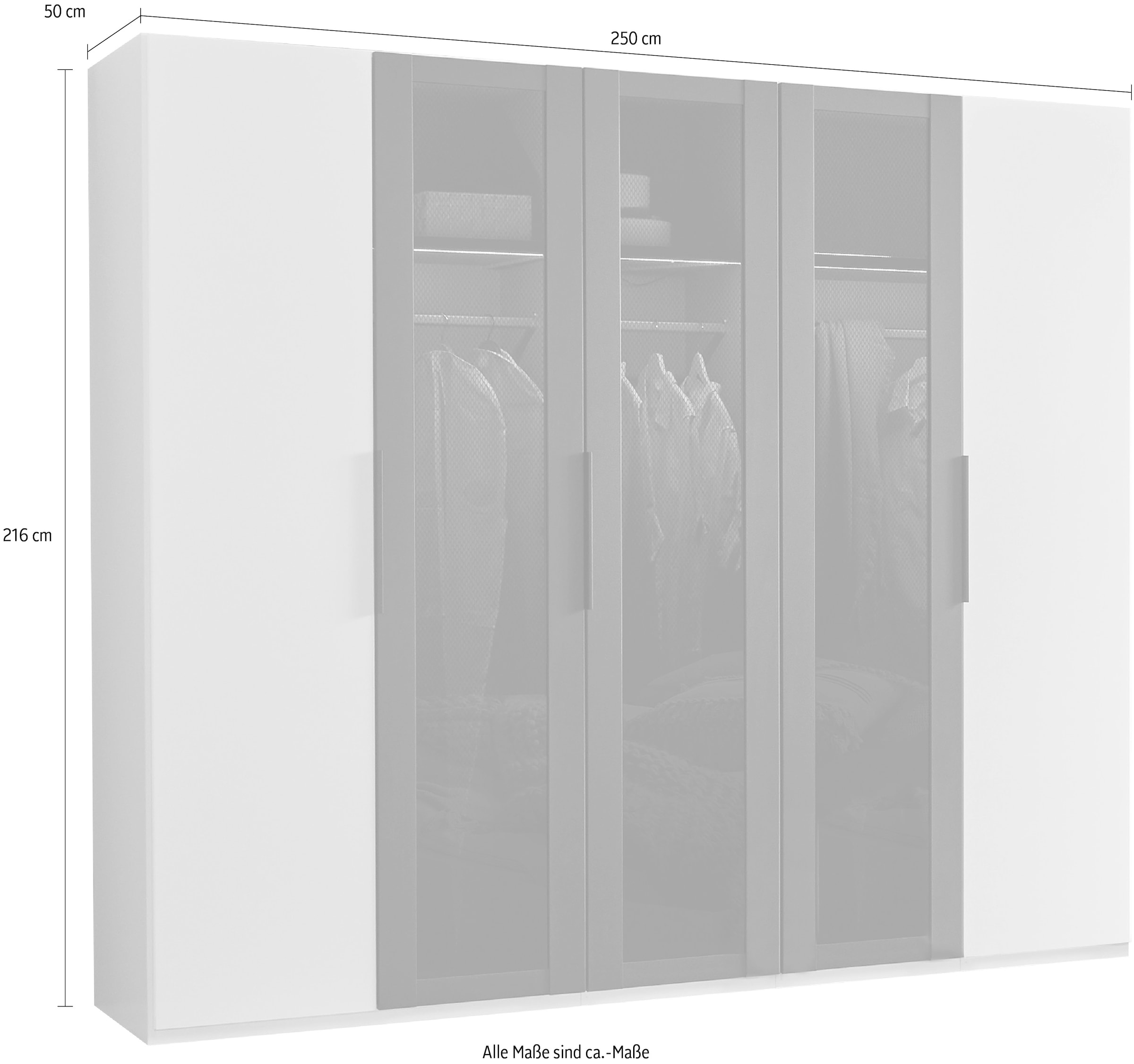 Go | Drehtürenschrank im To Wabenoptik Glas BAUR Fresh mit »Alicante«, Siebdruck