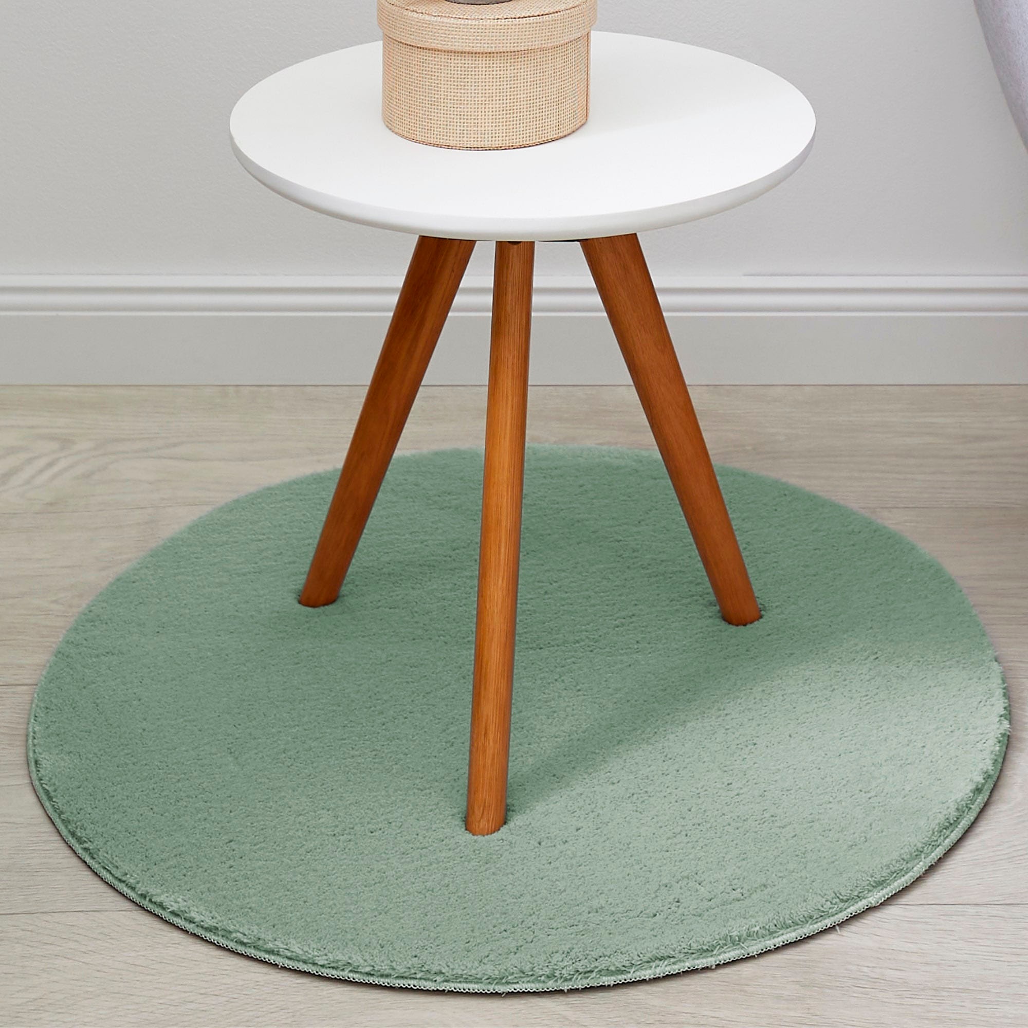 Andiamo Teppich »Arezzo«, rund, 16 mm Höhe, Uni Farben, weicher Flor, waschbar, ideal im Wohnzimmer & Schlafzimmer