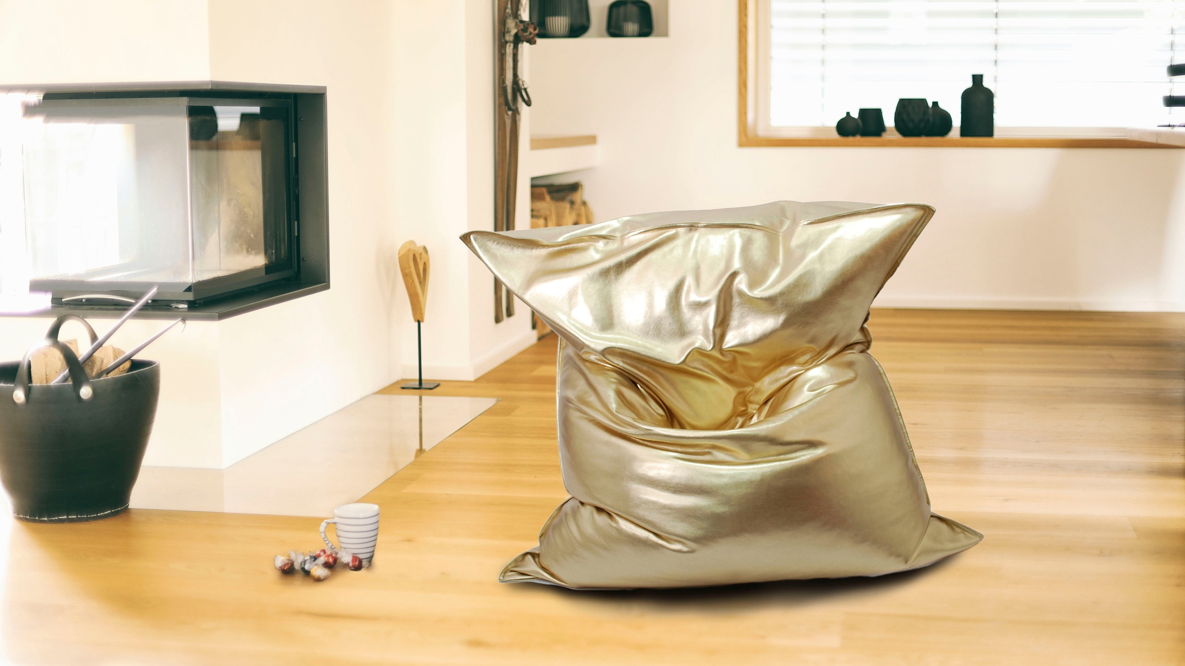 KiNZLER Sitzsack "Nugget, XXL" 1 Stk. tlg. gold- oder silberfarben, Outdoor günstig online kaufen