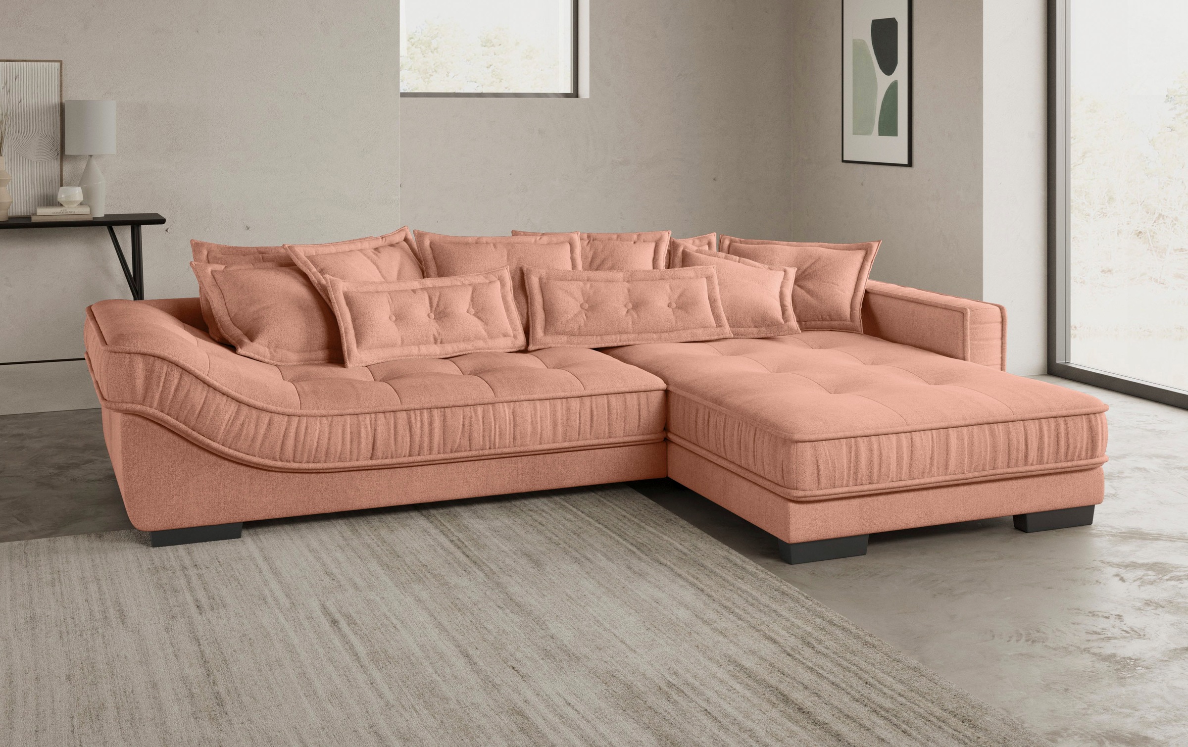 Mr. Couch Ecksofa »Diwan II, L-Form«, Wahlweise mit Kaltschaumpolsterung bis 140 kg belastbar
