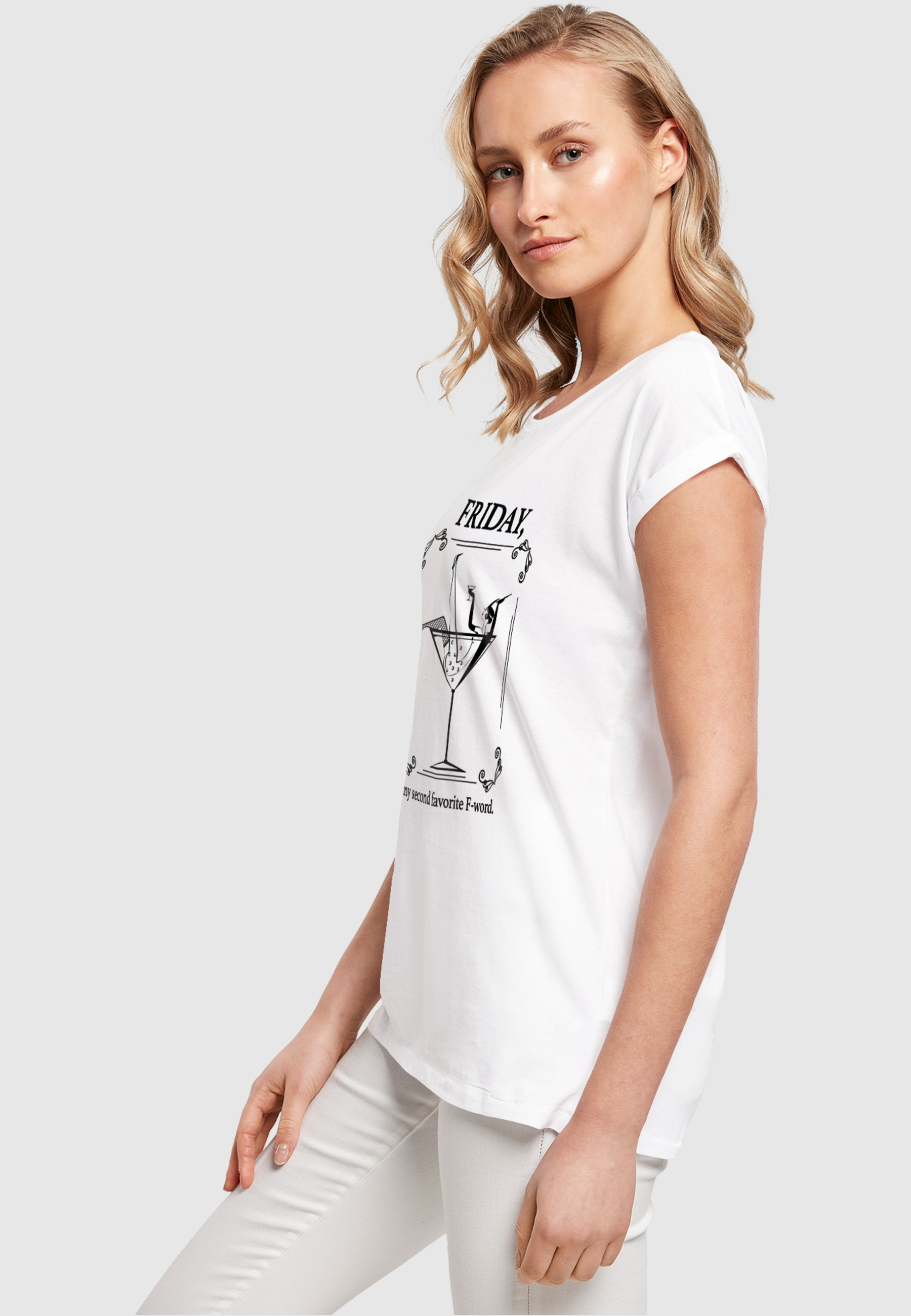 tlg.) kaufen Shoulder MisterTee (1 online BAUR »Damen | Extended Ladies Tee«, T-Shirt F-Word
