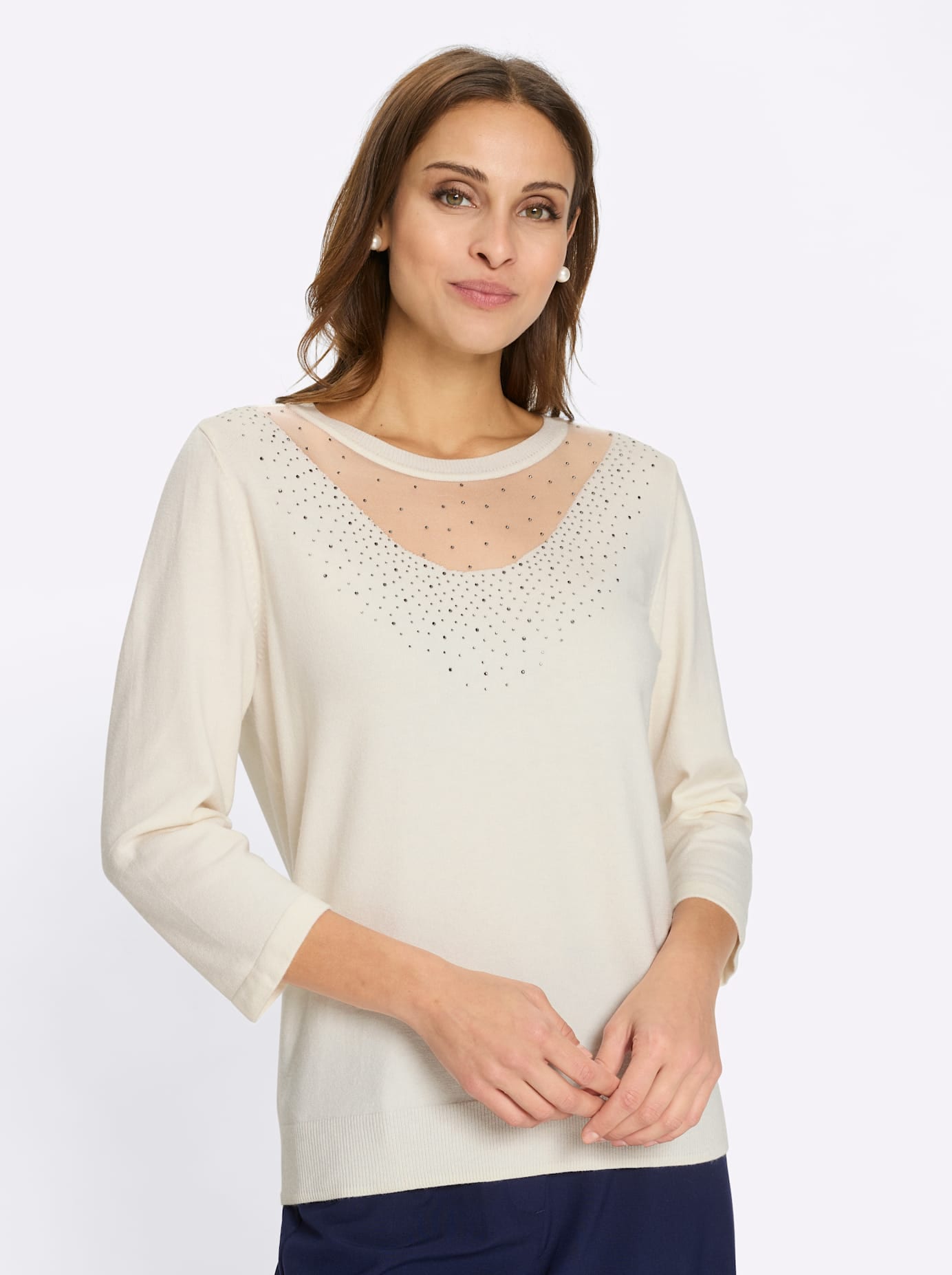 Lady 3/4 Arm-Pullover »Feinstrickpullover«