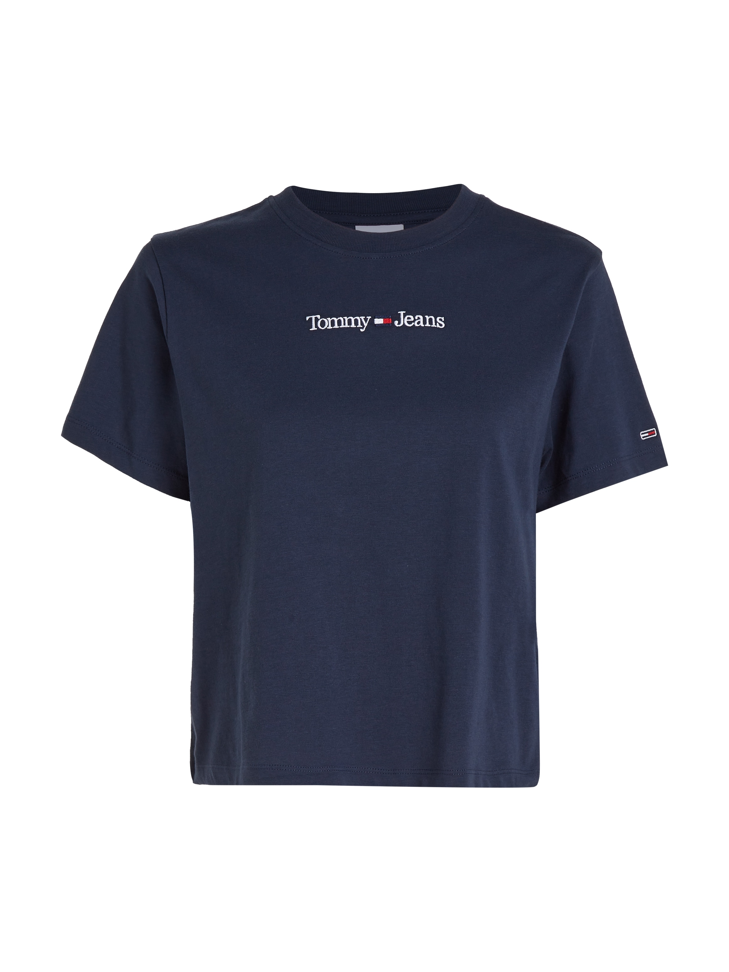 SERIF Linear mit | LINEAR Jeans TEE«, Jeans Tommy BAUR online Logoschriftzug Kurzarmshirt bestellen »TJW Tommy CLS