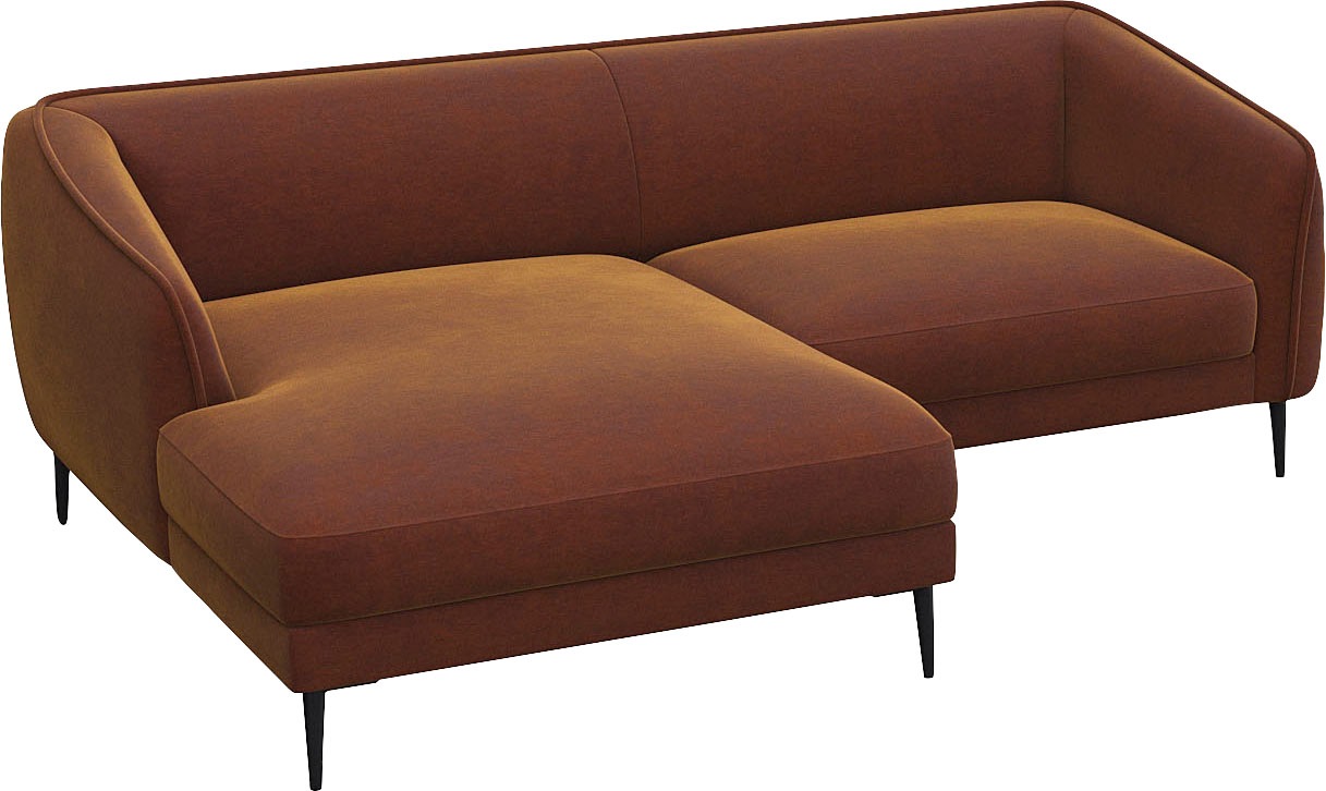 FLEXLUX Ecksofa "Belle Designsofa, bequem durch Kaltschaum im Sitz, OTTOs C günstig online kaufen