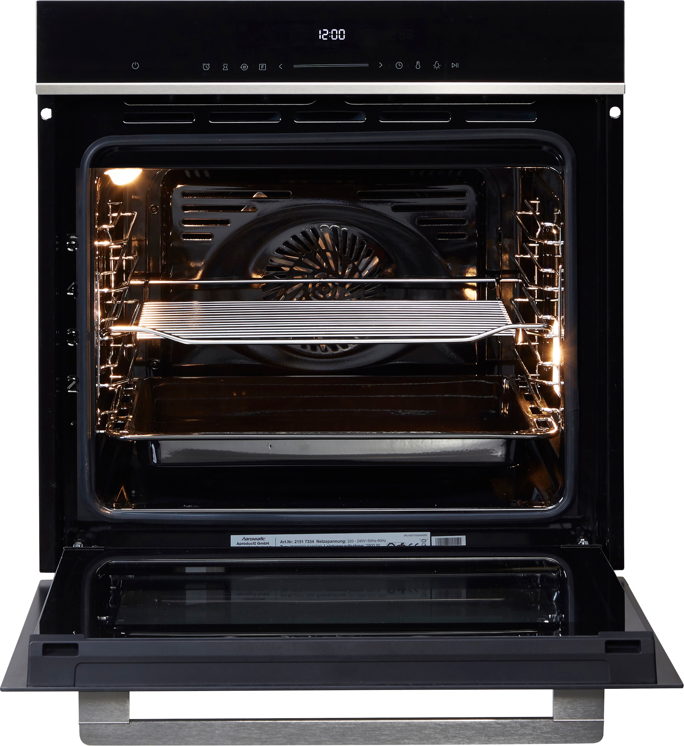 Hanseatic Einbaubackofen  »7NM30T0-E111E00«, Pizzastufe - damit die Pizza perfekt wird