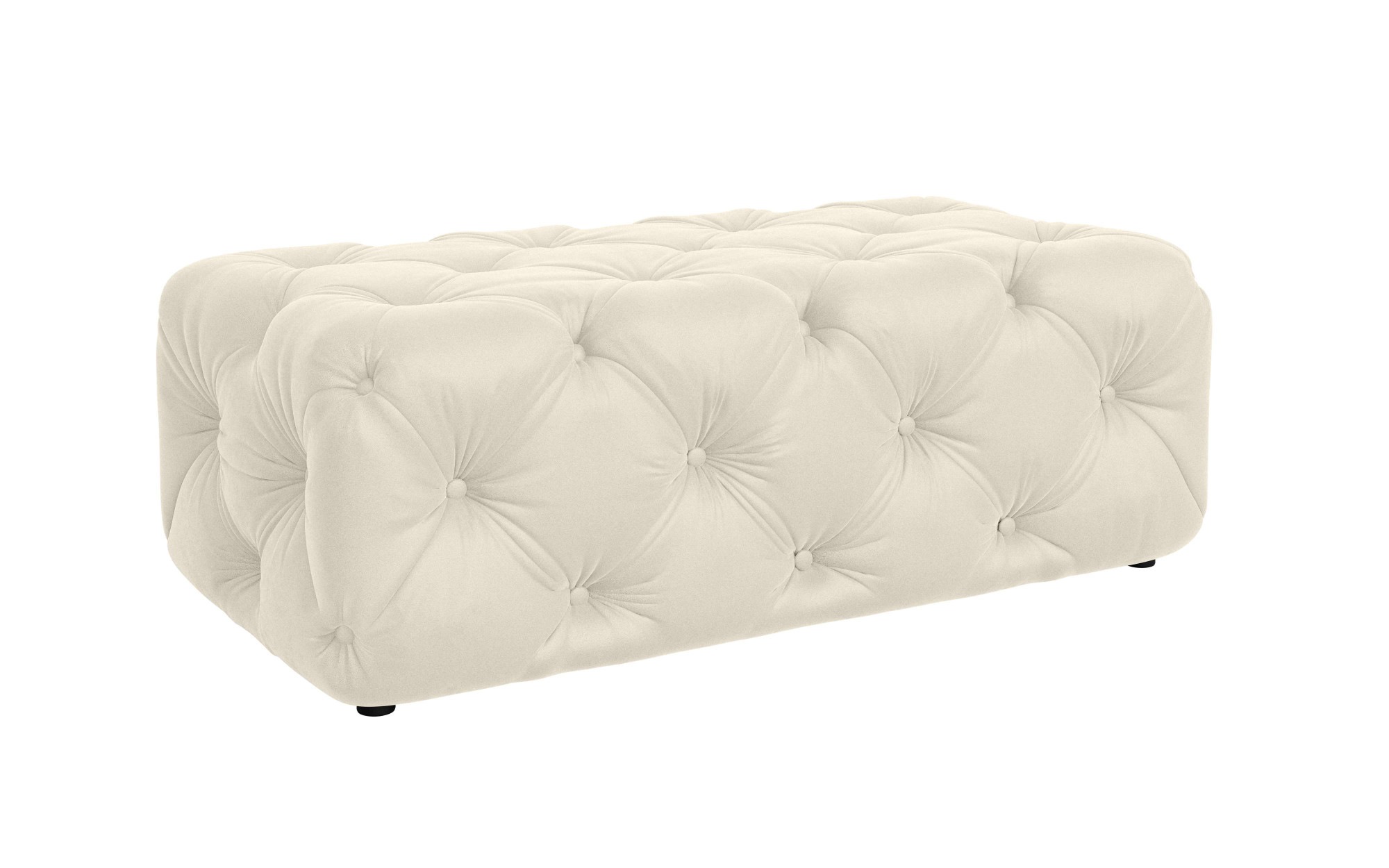 Places of Style Polsterhocker »FOLLINA«, Polsterhocker mit klassischer Chesterfield-Knopfheftung