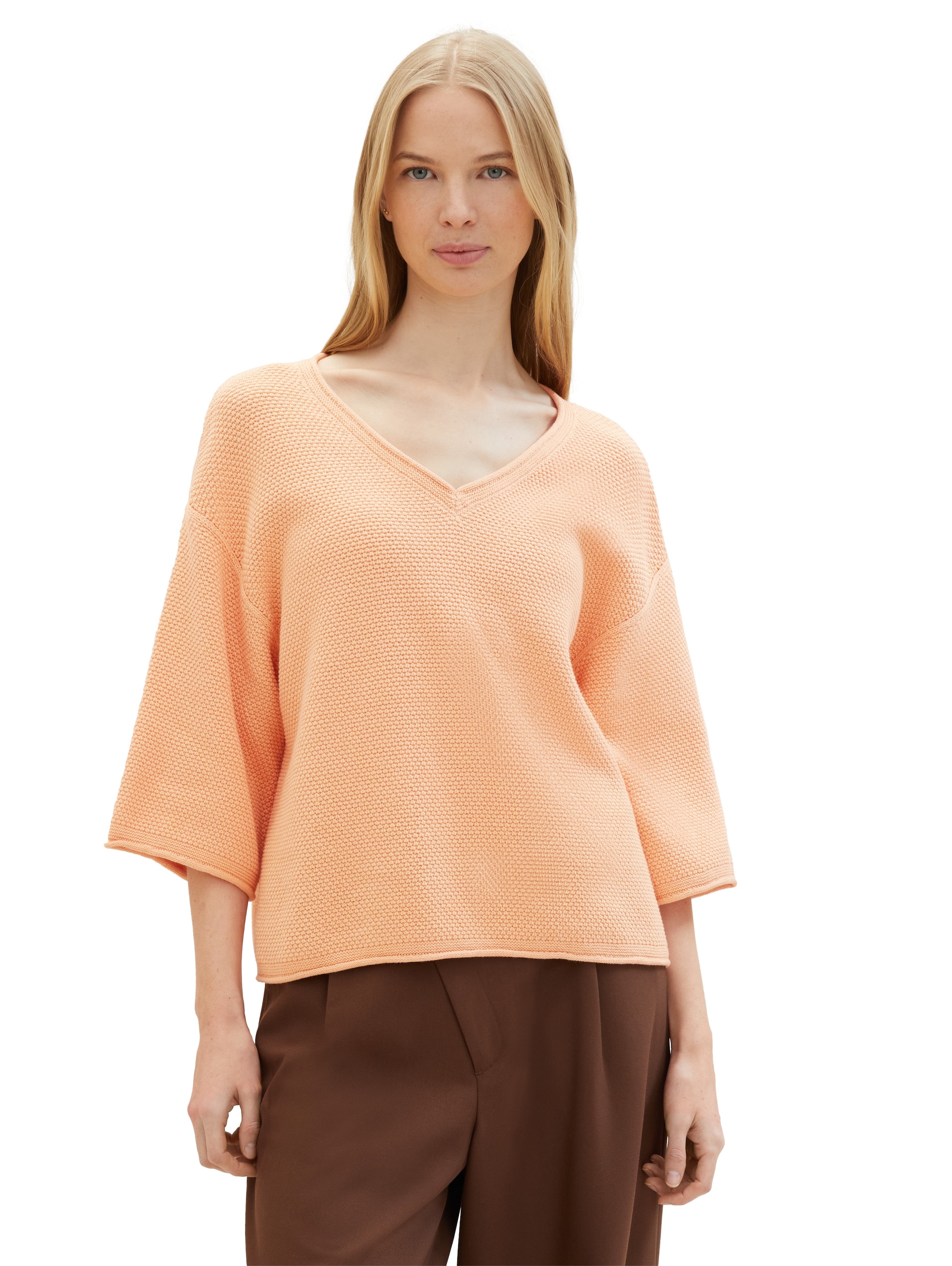 TOM TAILOR V-Ausschnitt-Pullover, mit Drop-Shoulder