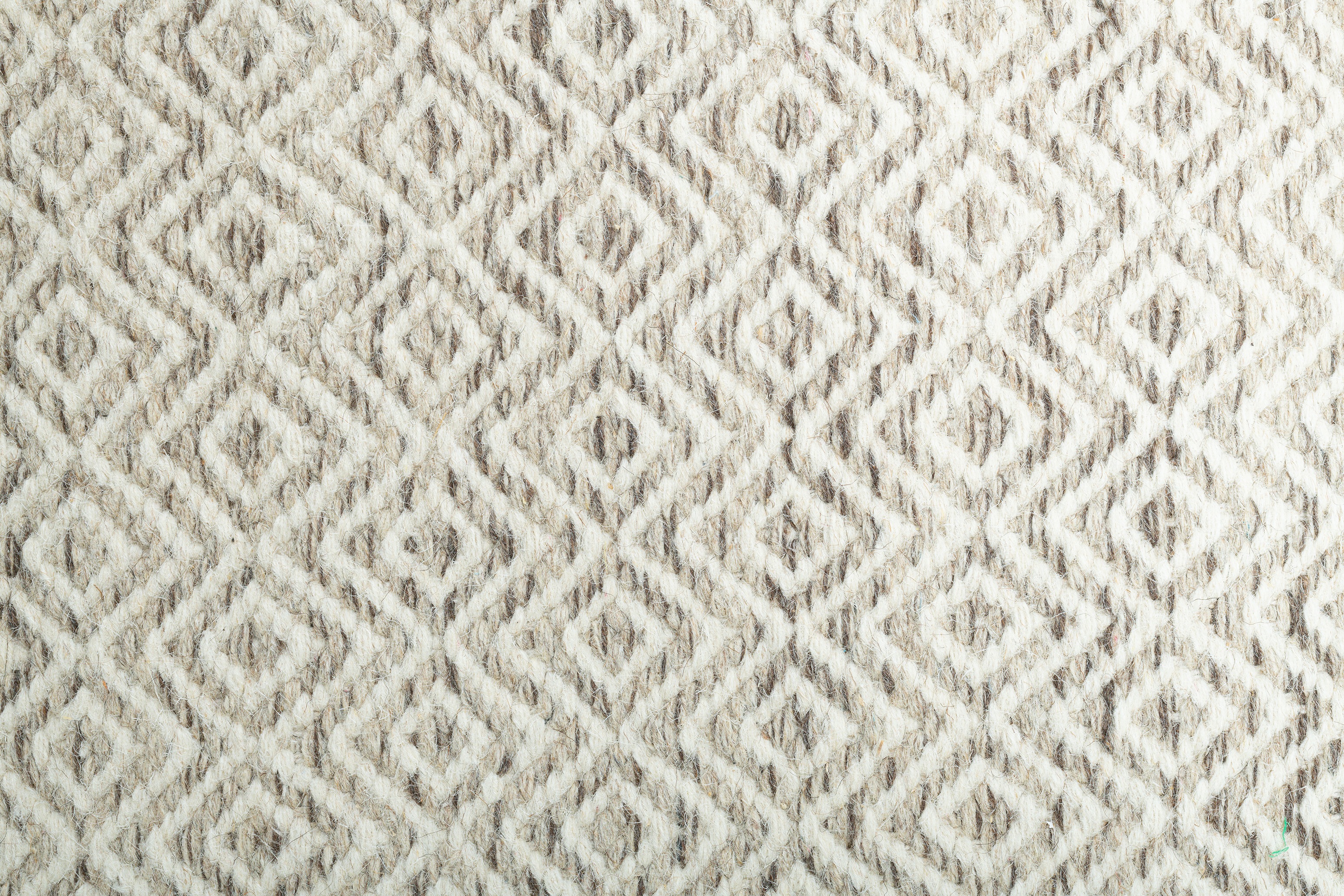 Thumbnail - my home Wollteppich "Daoulas" rechteckig 10 mm Höhe Handweb Teppich, reine Wolle, modernes Rauten Muster, Scandi Design