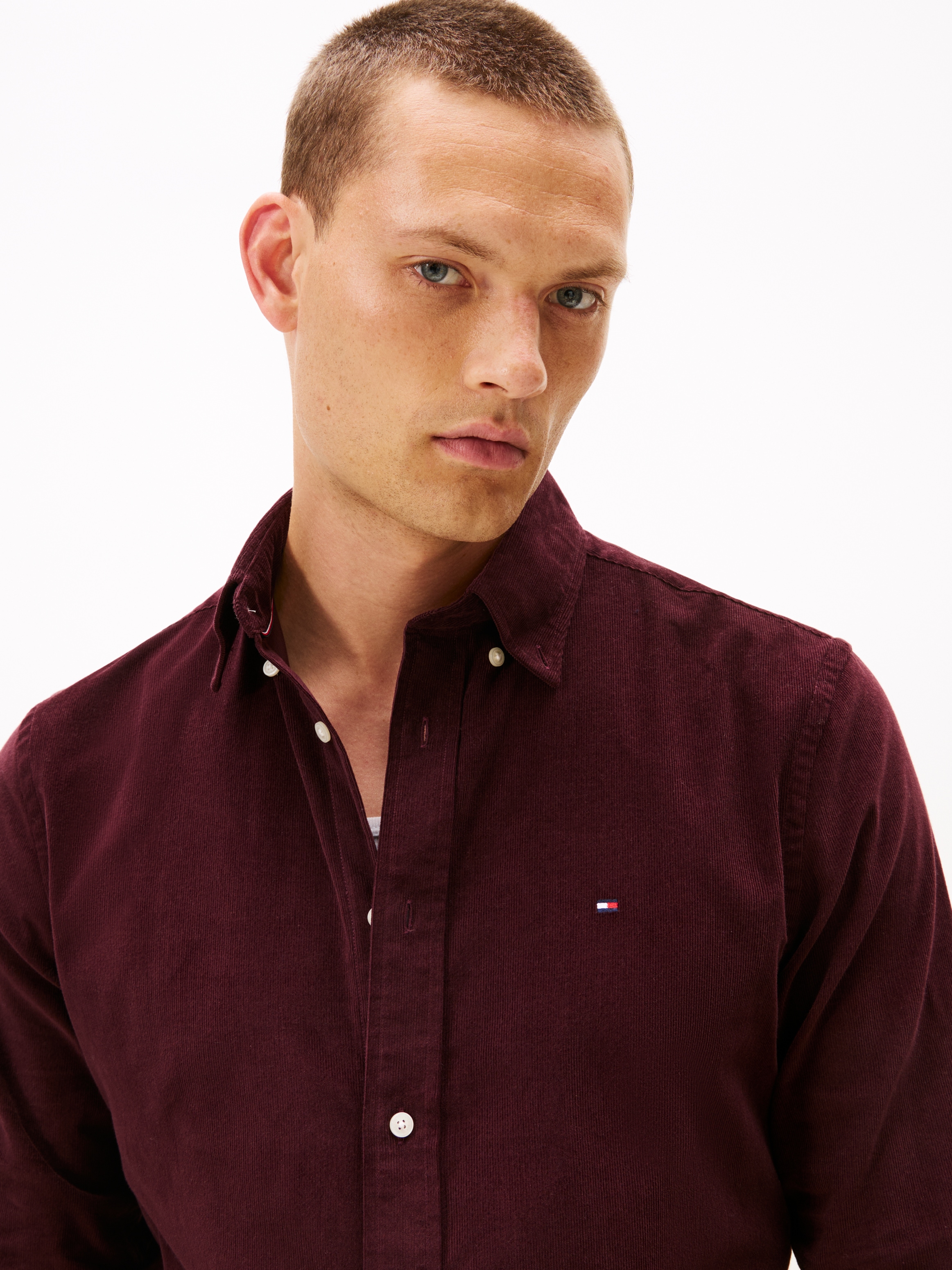 Tommy Hilfiger Langarmhemd »SOLID CORDUROY SHIRT«, Regular fit