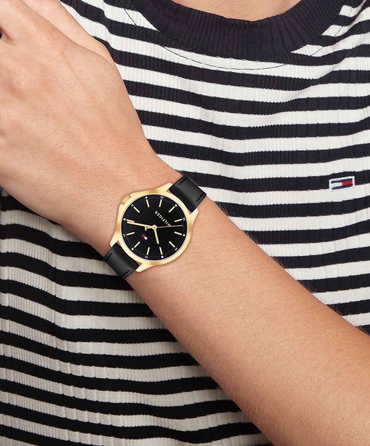 Tommy Hilfiger Quarzuhr »CHLOE« Armbanduhr, Damenuhr, Lederarmband, analog