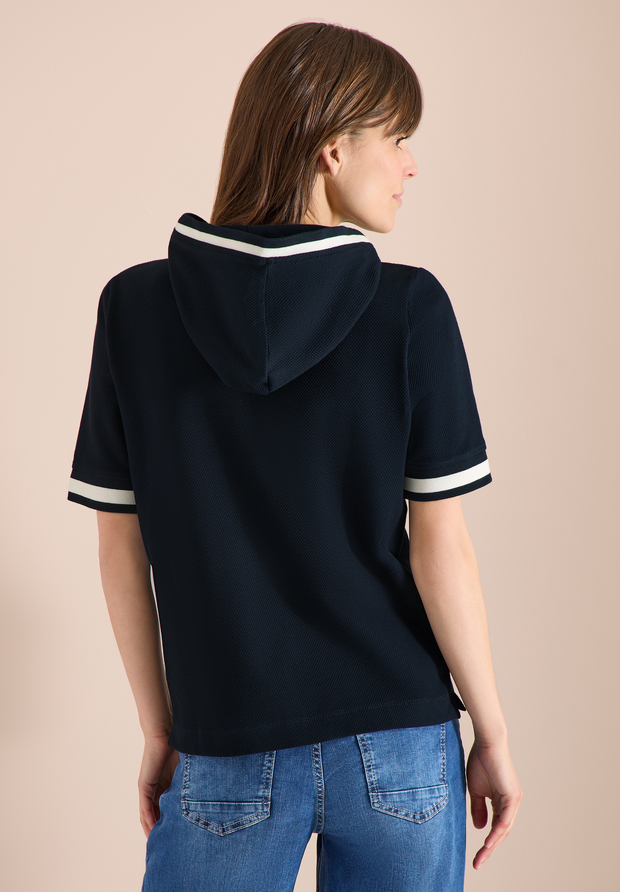 Cecil Kapuzenshirt aus Baumwolle mit Stretchante günstig online kaufen