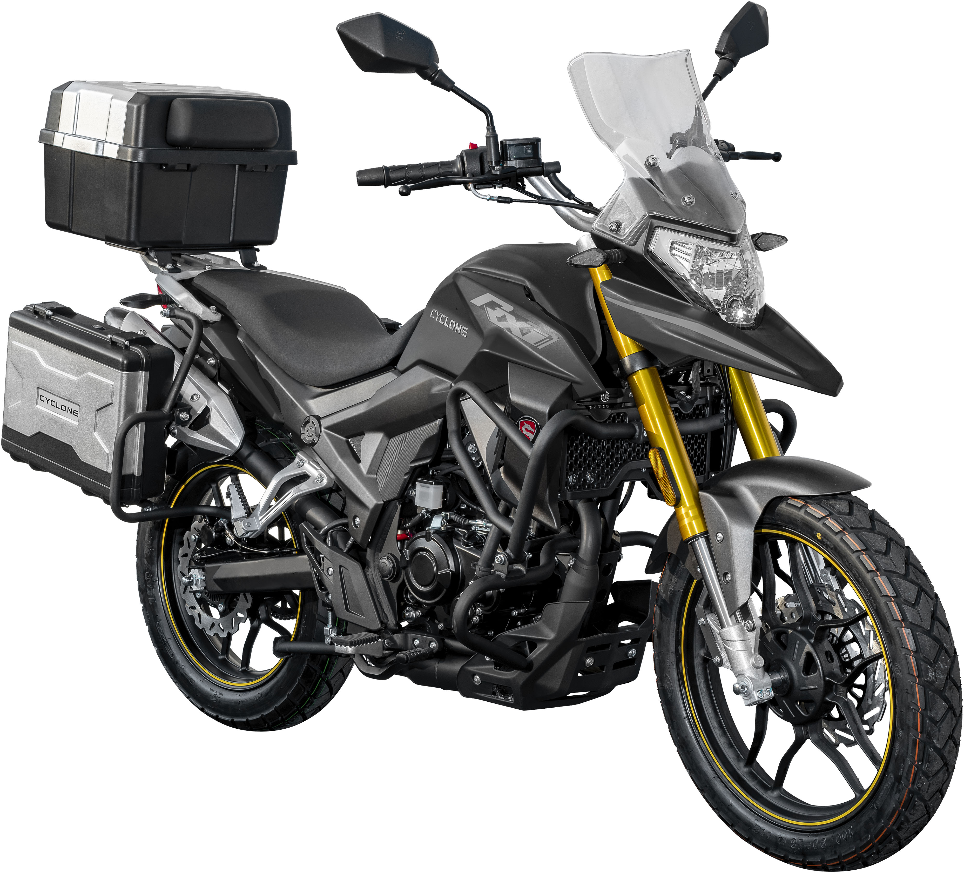 Cyclone Motorrad "RX1 Pro, 125, E5+, Adventure" 124 cm³ 99 km/h Euro 5+ 15 11 kW, 15 PS, ABS, 125er Adventure, digitales Cockpit