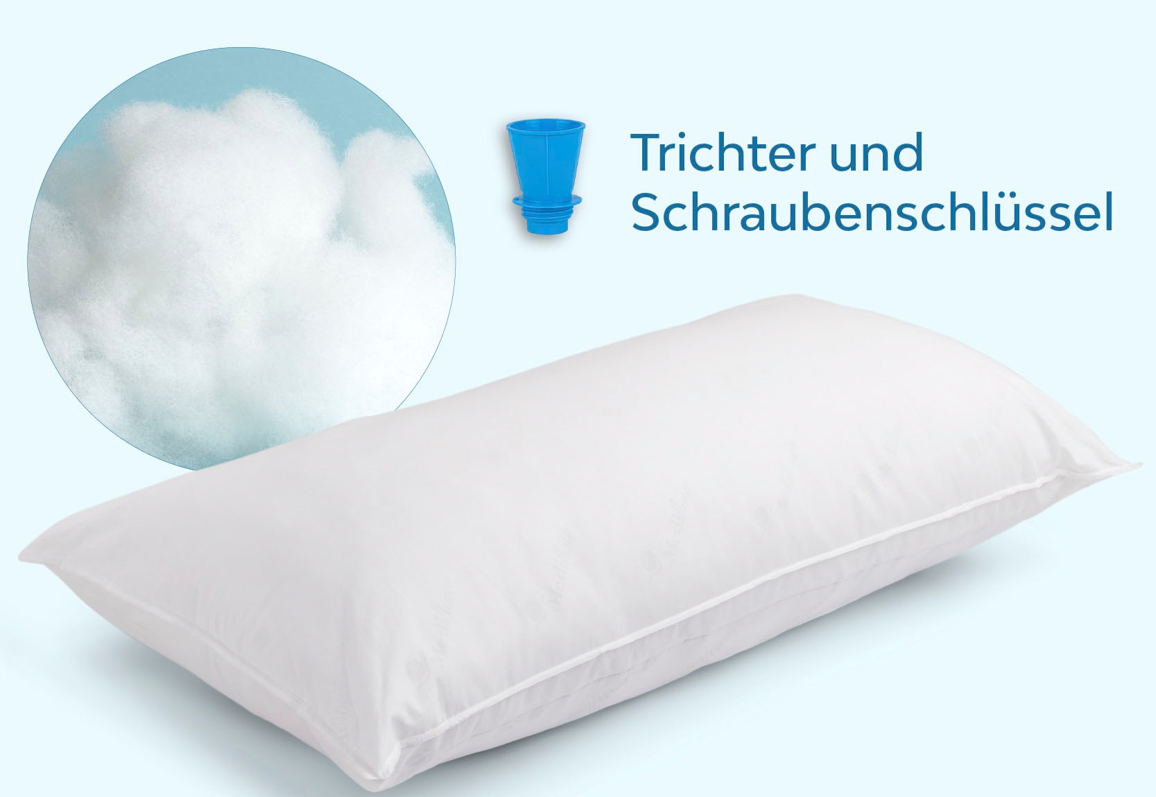 Thumbnail - Mediflow Wasserkissen "Kopfkissen Mediflow, individuell anpassbare Füllmenge, Kissen", (Packung, 1 tlg.), Kissen in 40x8...