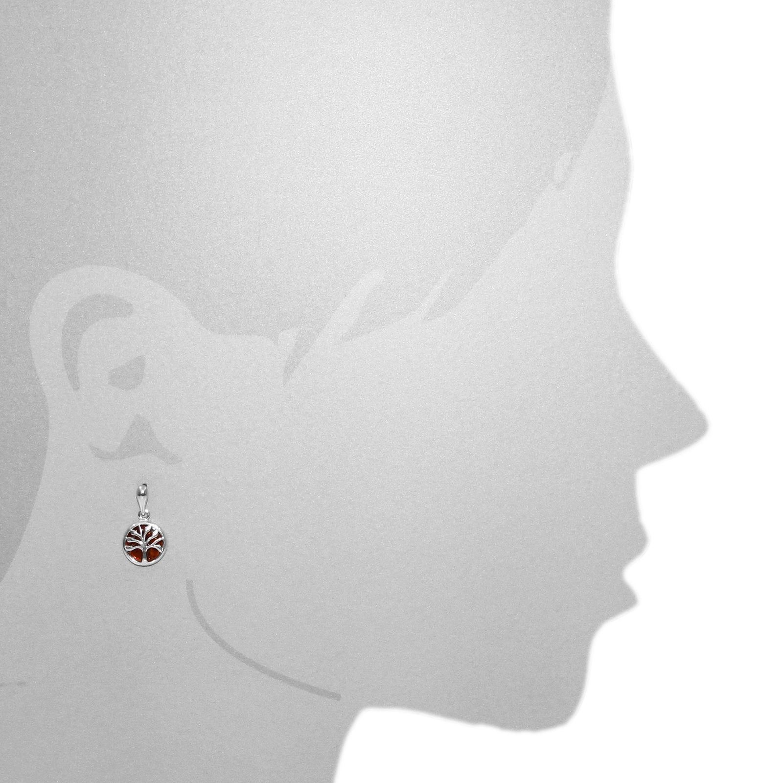 OSTSEE-SCHMUCK Paar Ohrhänger »- Lebensbaum 11 mm - Silber 925/000 - Bernstein«