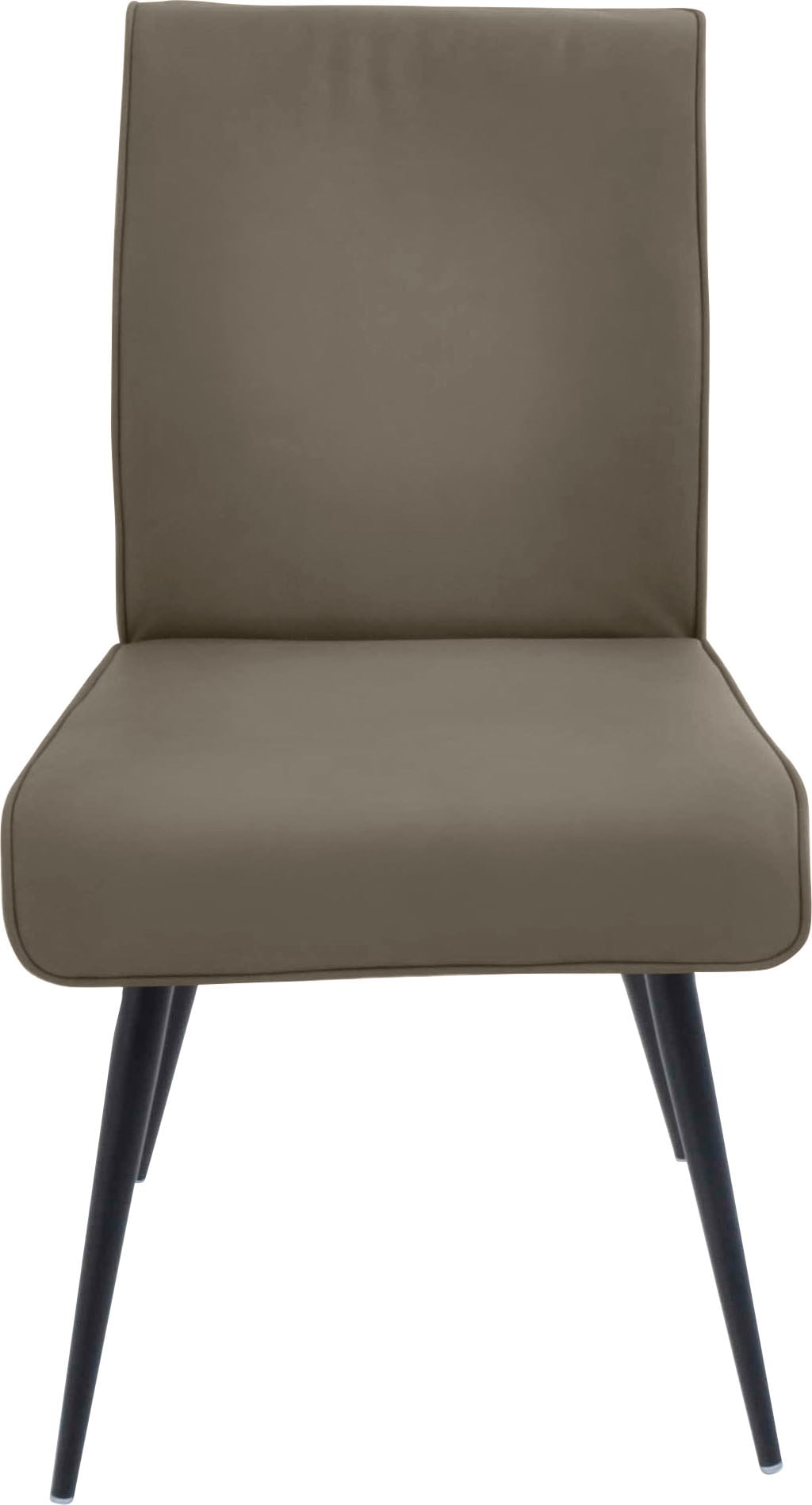 K+W Komfort & Wohnen 4-Fußstuhl »Giacomo I«, 1 St., Leder CLOUD, 4- Fußstuhl mit umlaufenden 4mm Keder am Rücken und Sitz, Metallfüße