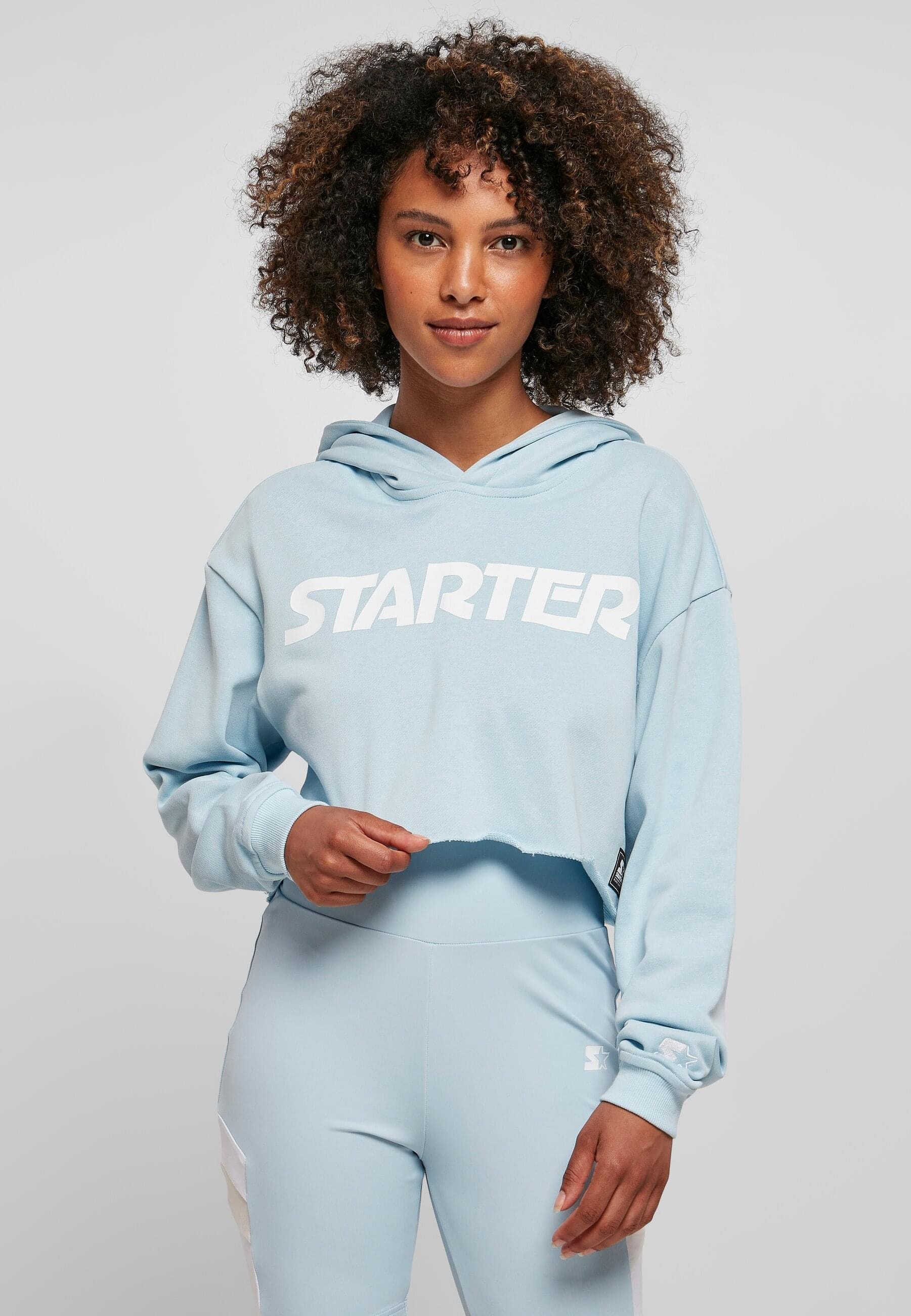 Starter Black Label Rundhalspullover »Starter Black Label Damen Ladies Starter Cropped Hoody«, (1 tlg.)