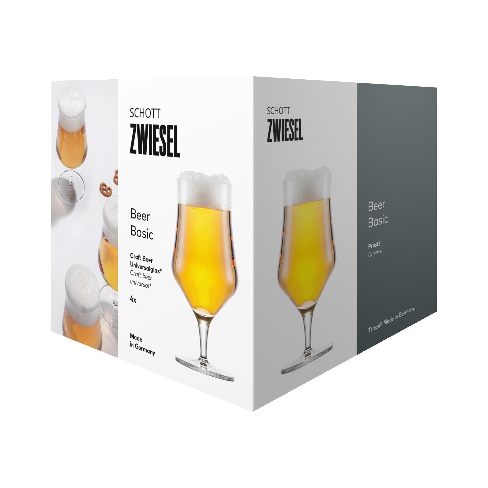 SCHOTT-ZWIESEL Bierglas »Craft Beer Gläser Beer Basic 0,3 Liter 4er Set transparent«