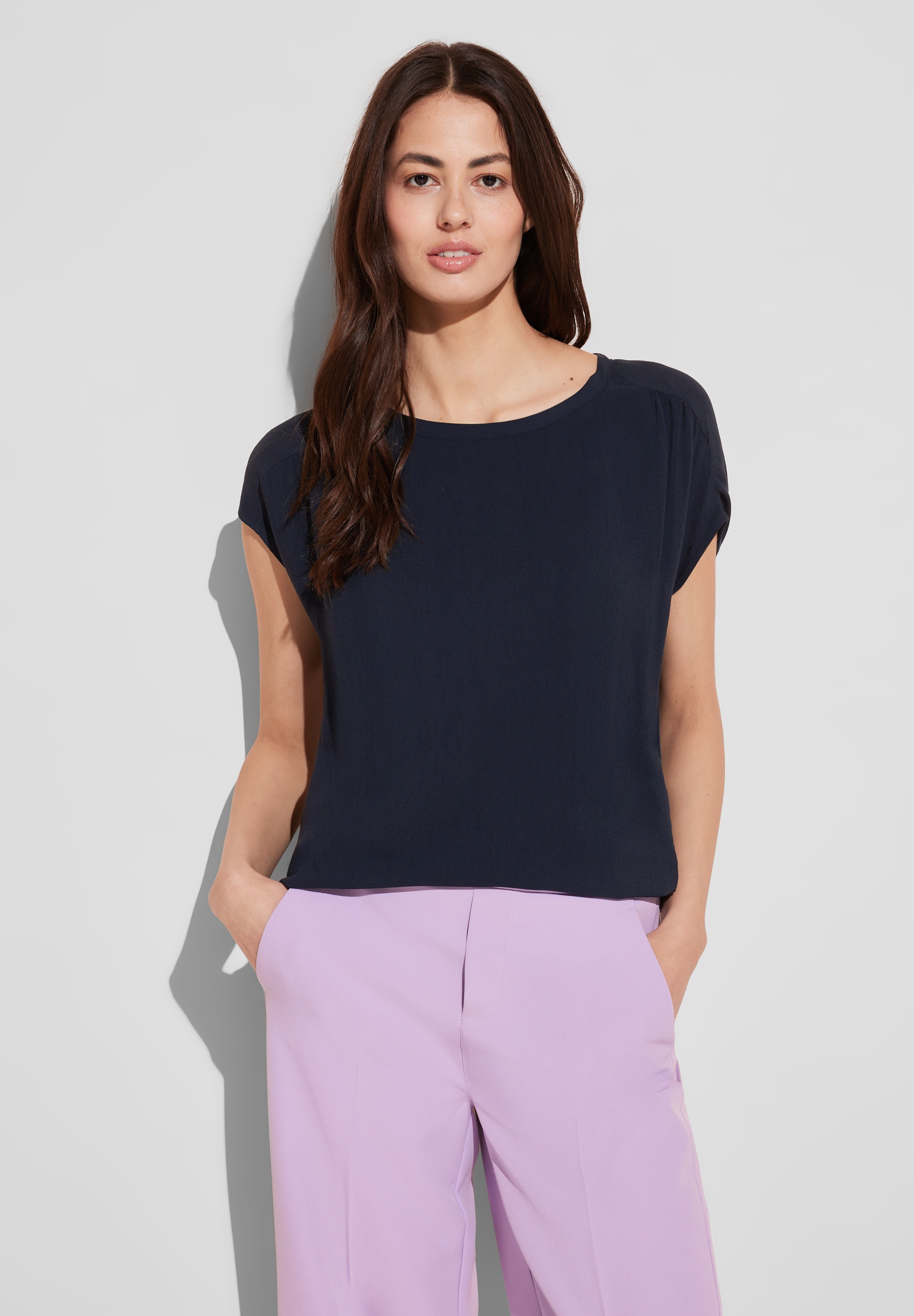 STREET ONE T-Shirt, mit U-Boot-Ausschnitt