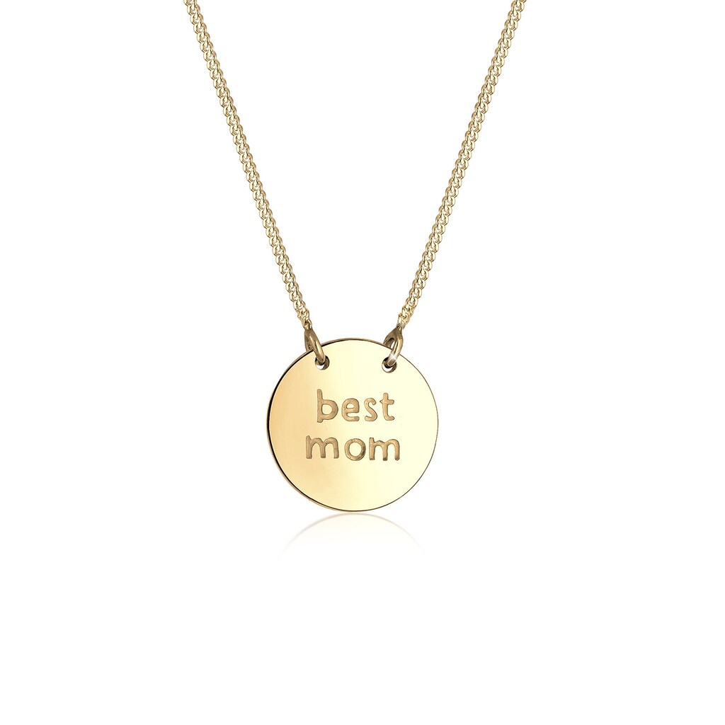 Elli Kette mit Anhänger »Wording Muttertag Best Mom 925 Sterling Silber«